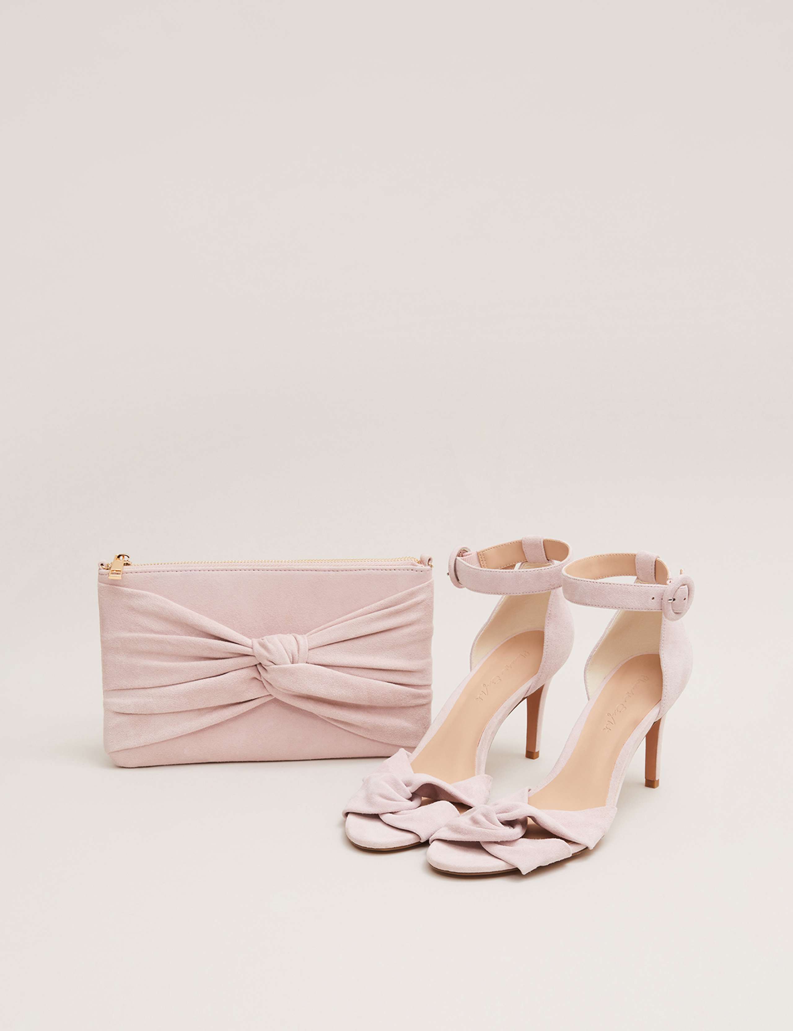 Suede Knotted Detail Clutch Bag 8 of 8