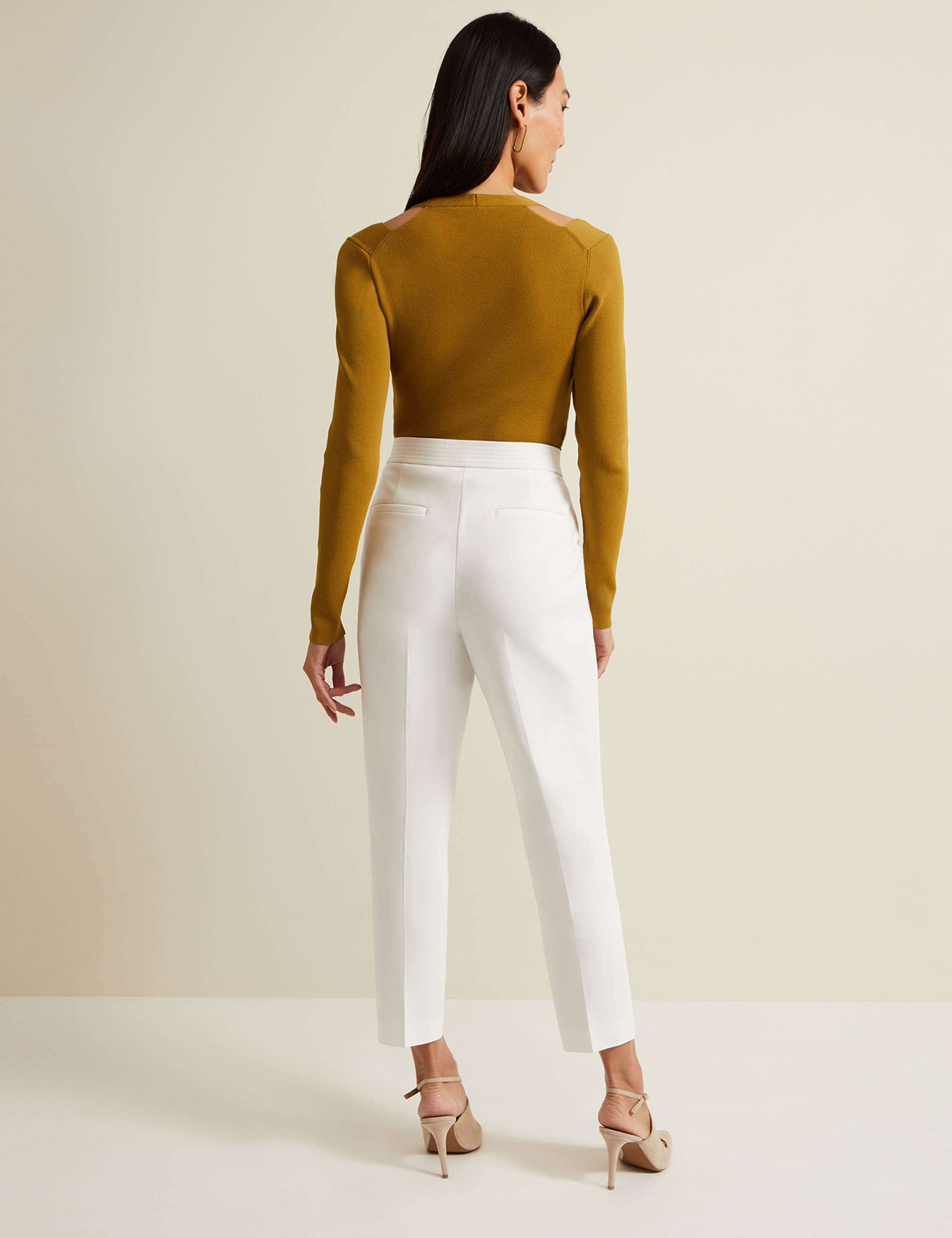 Cotton Blend Tapered Trousers 4 of 7