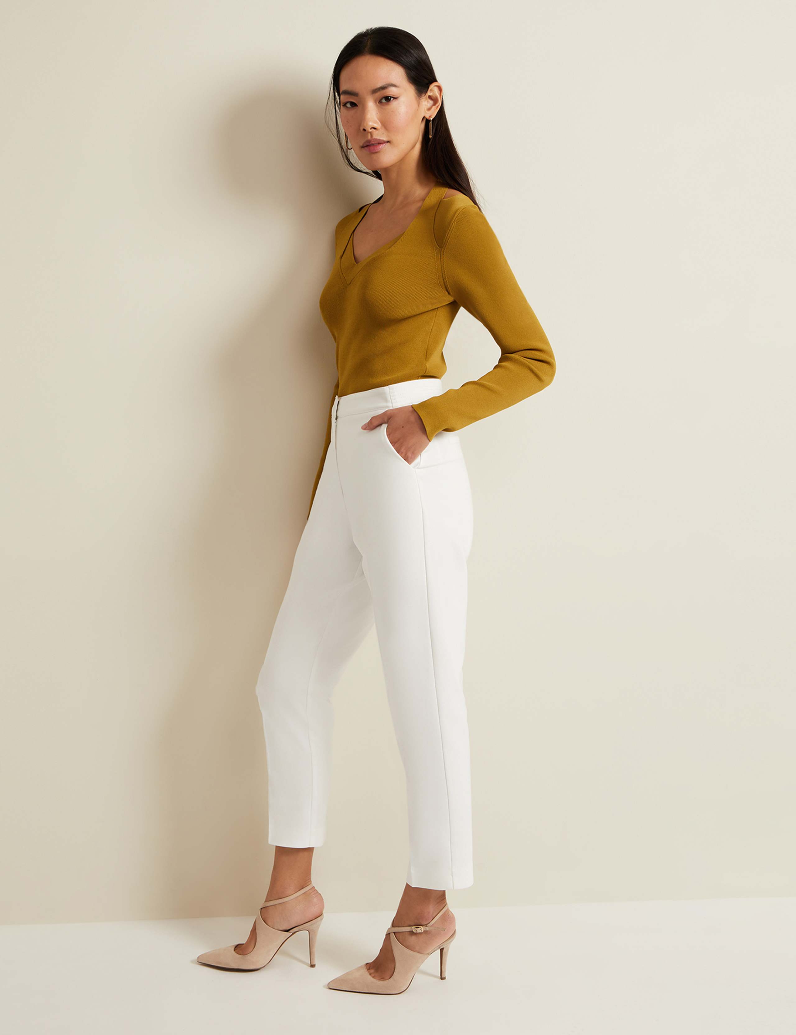 Cotton Blend Tapered Trousers 5 of 7