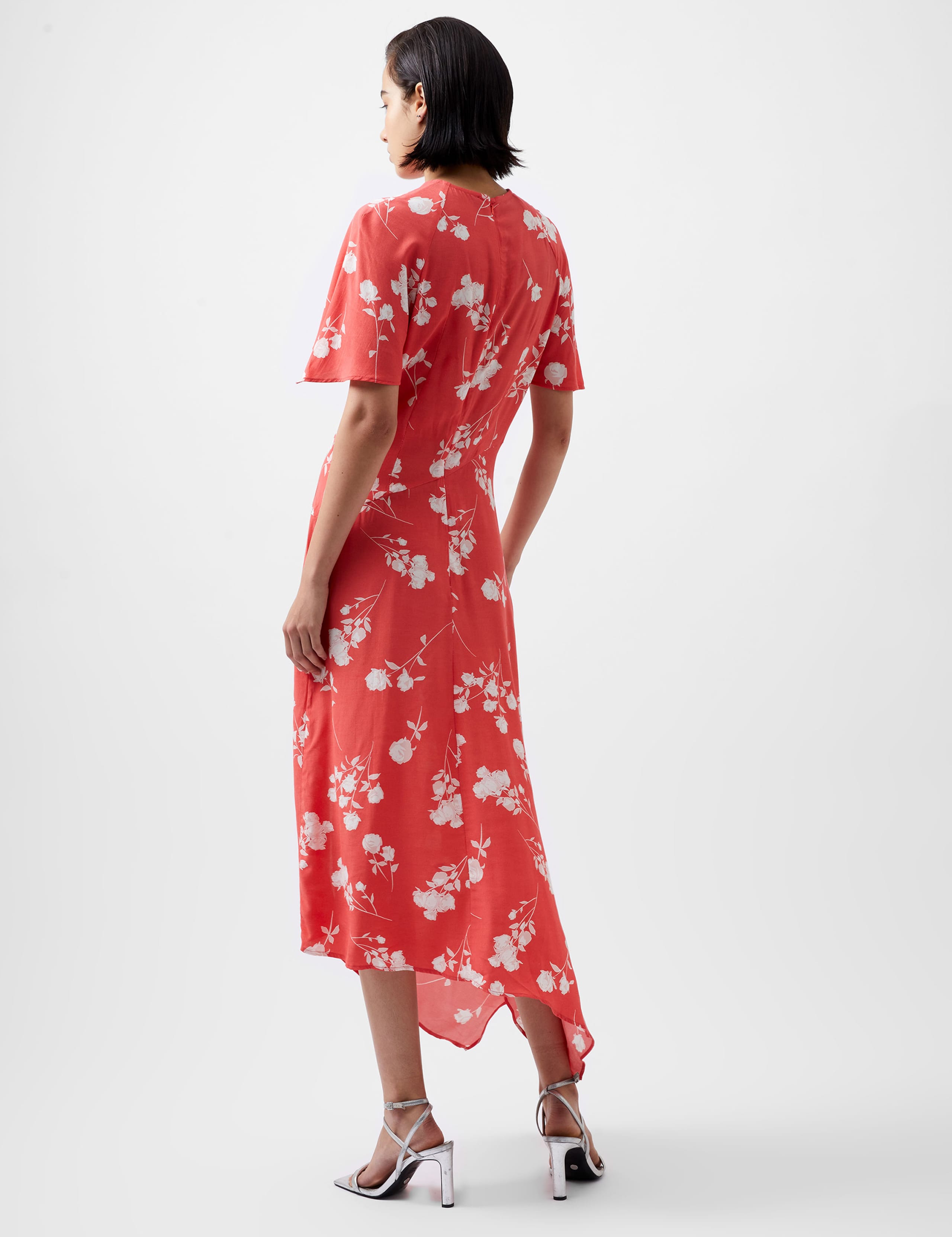 Floral Crew Neck Midi Skater Dress 3 of 4