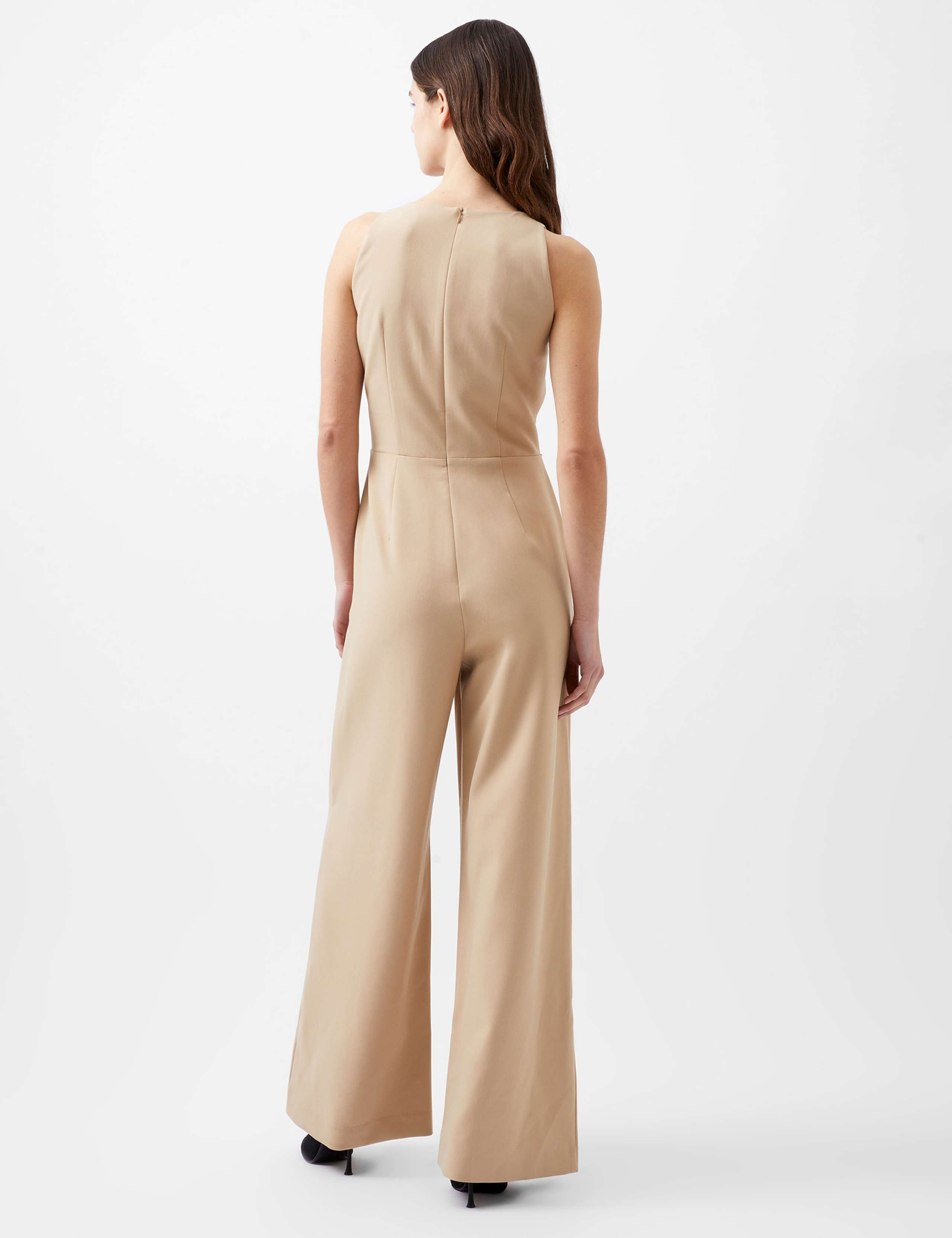 Button Front Sleeveless Jumpsuit 3 of 4