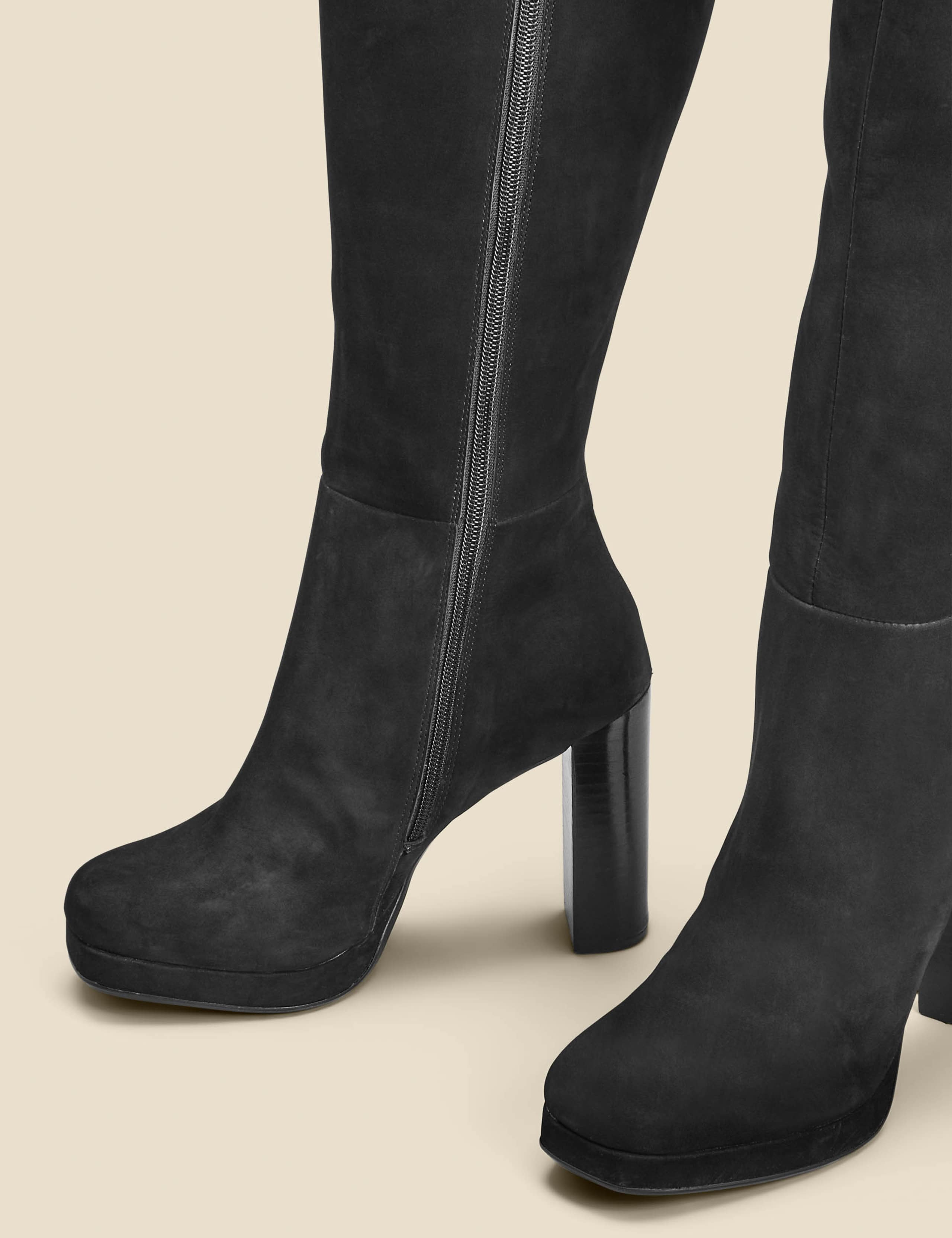 Platform Block Heel Knee High Boots 3 of 3