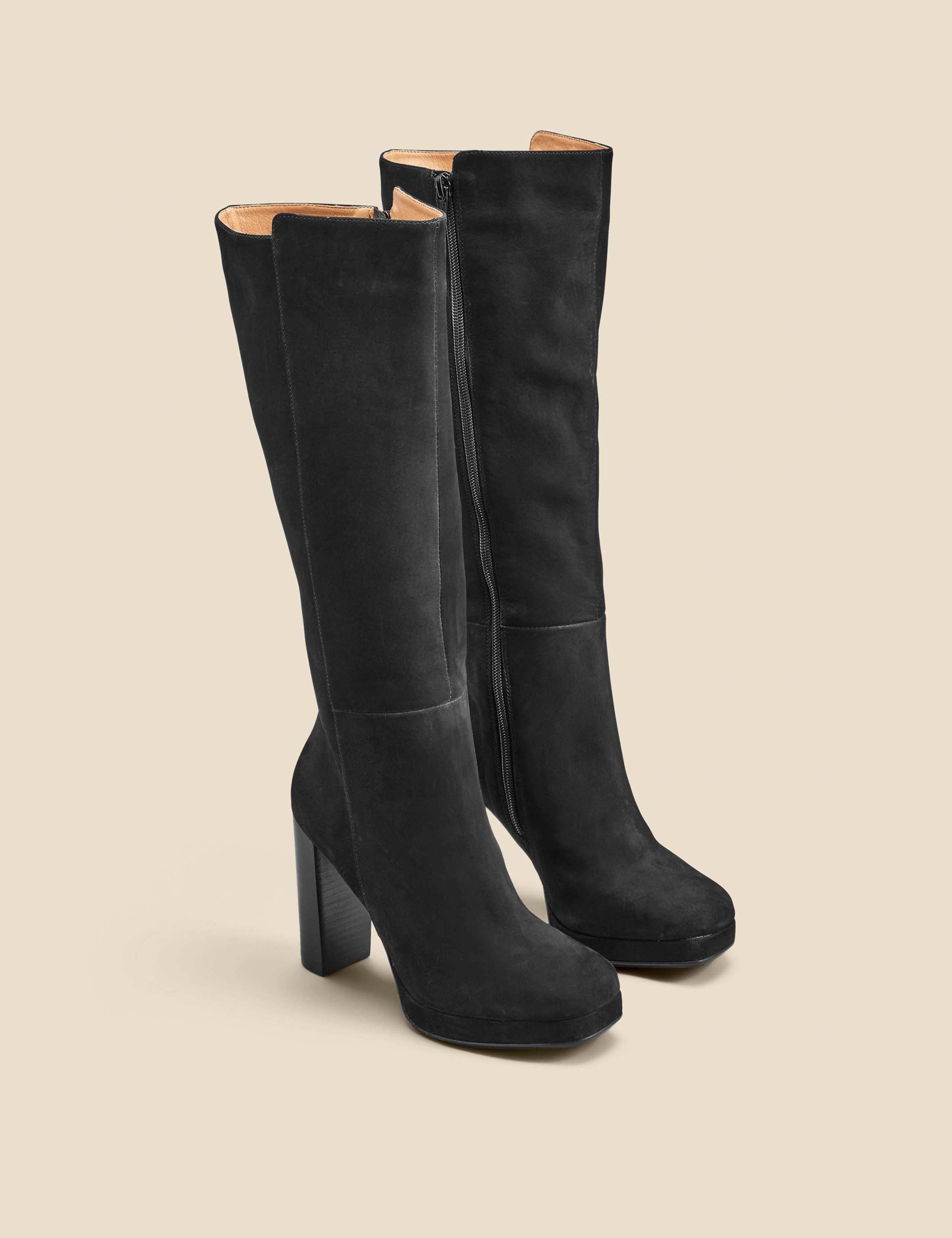 Platform Block Heel Knee High Boots 2 of 3