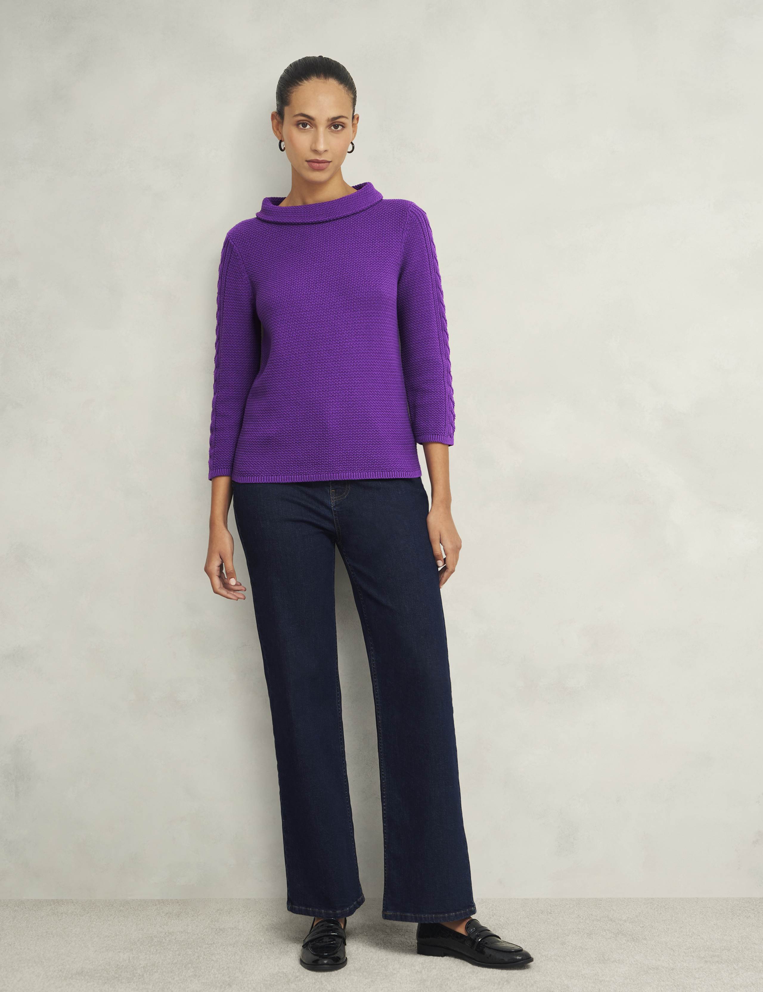 Pure Cotton Textured Jumper 3 of 6