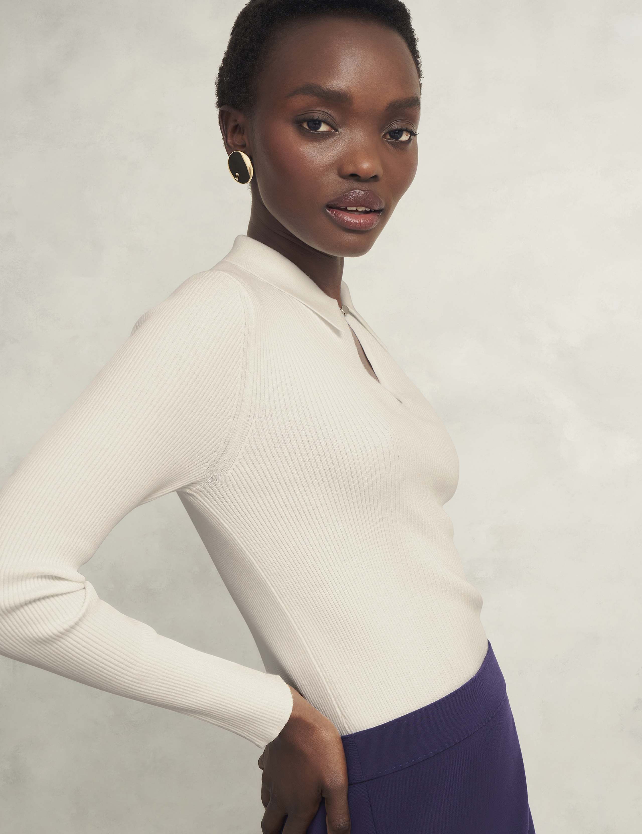 Knitted Collared Textured Shirt 5 of 6