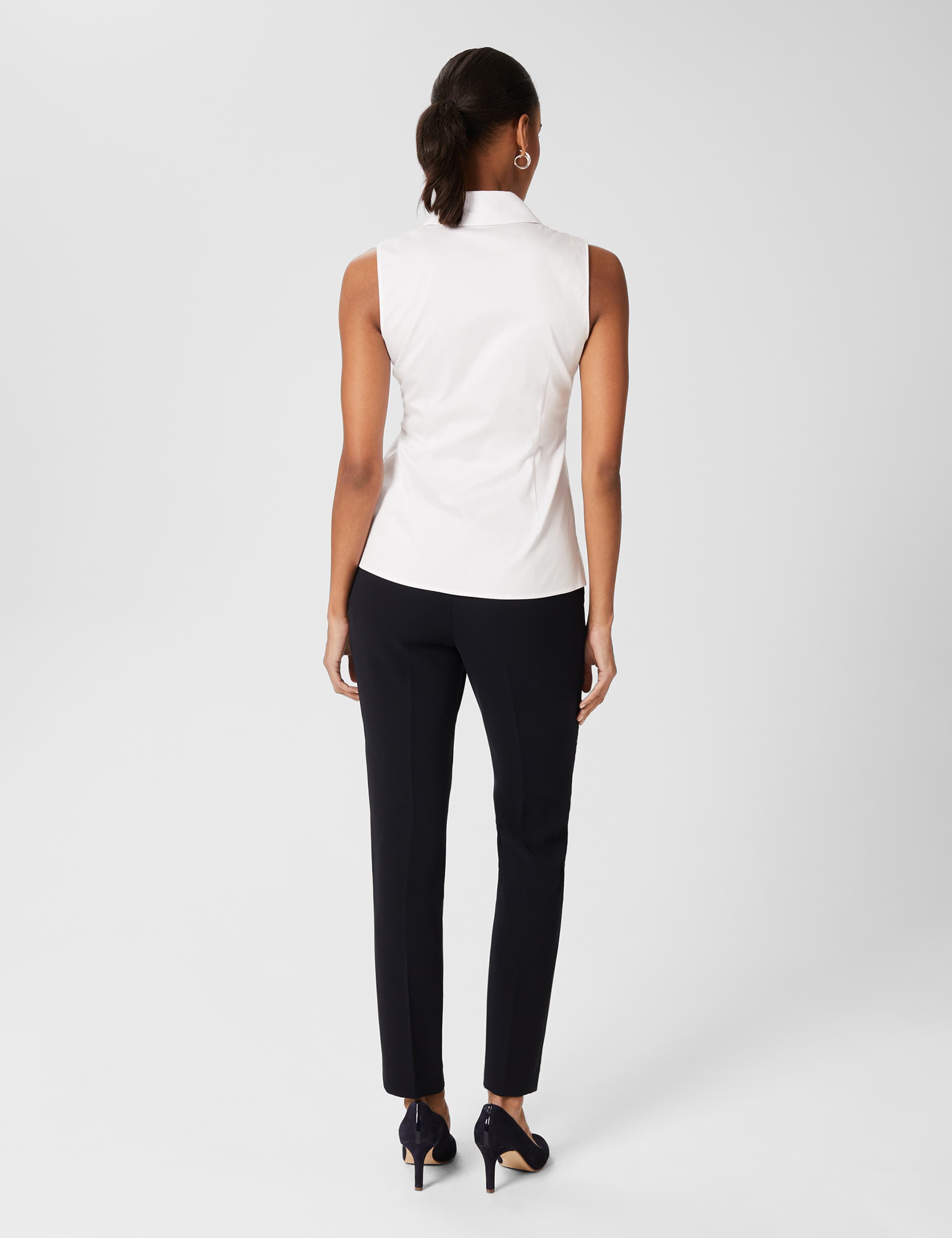 Cotton Rich Collared Sleeveless Blouse 3 of 4