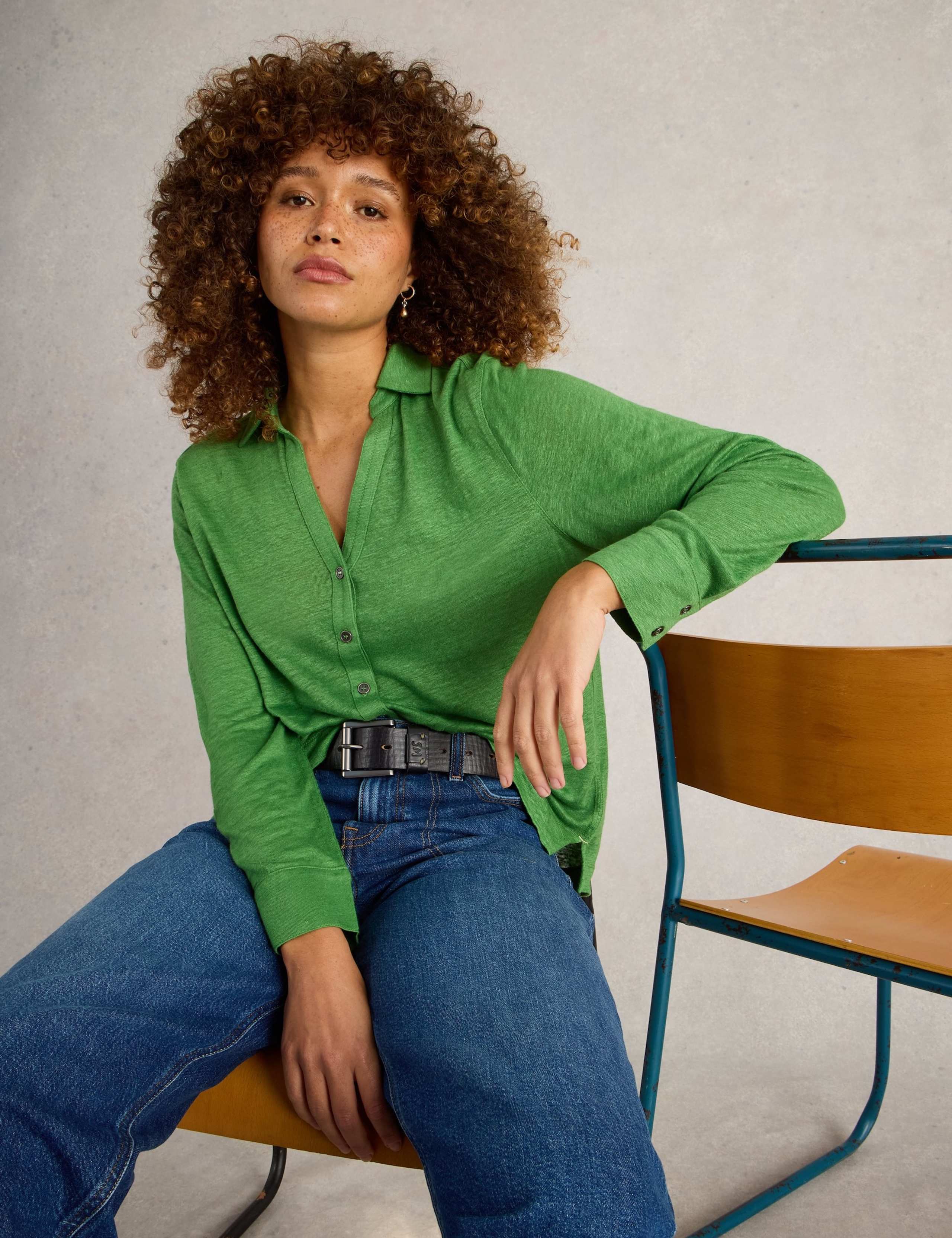 Pure Linen Collared Shirt 5 of 6