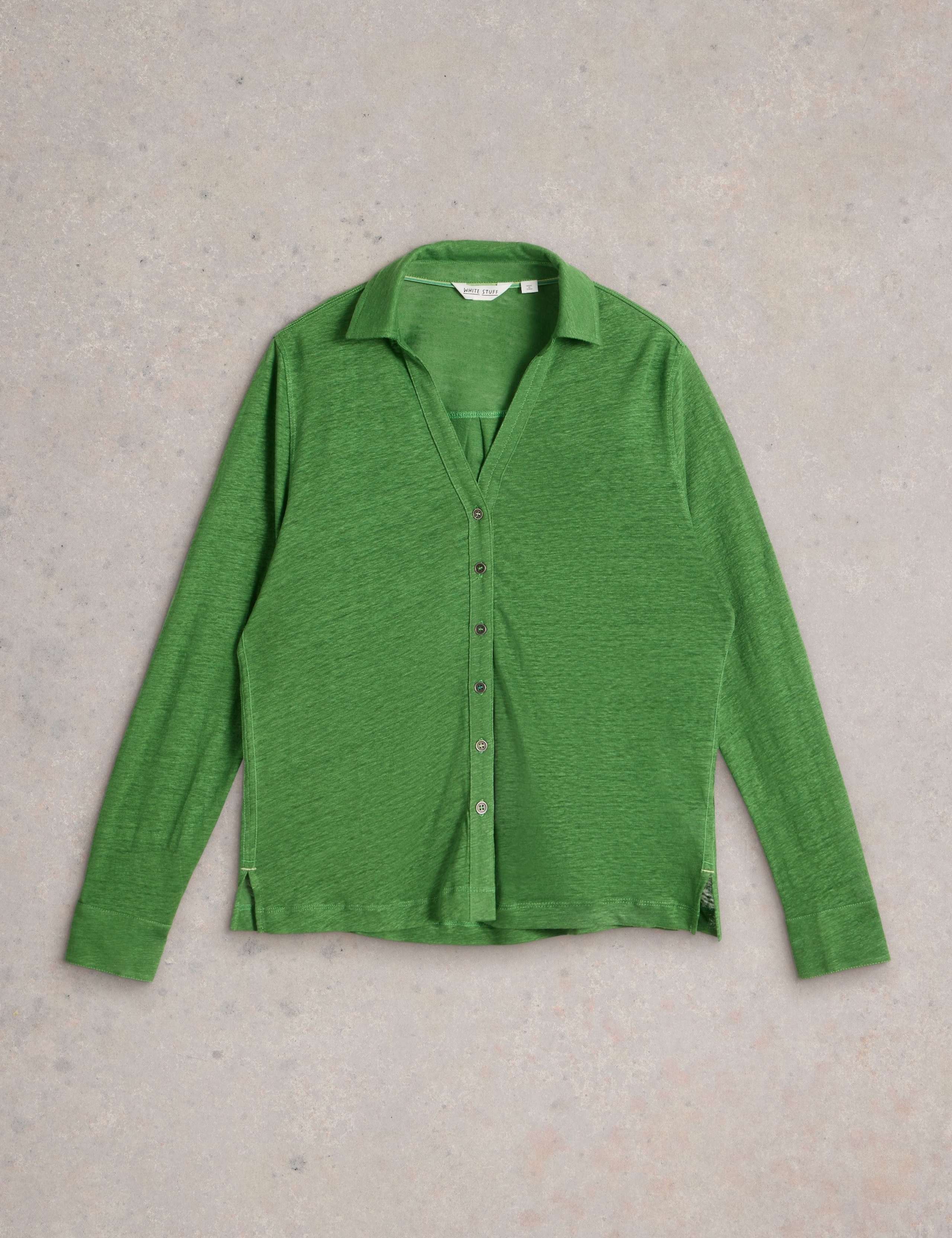 Pure Linen Collared Shirt 2 of 6