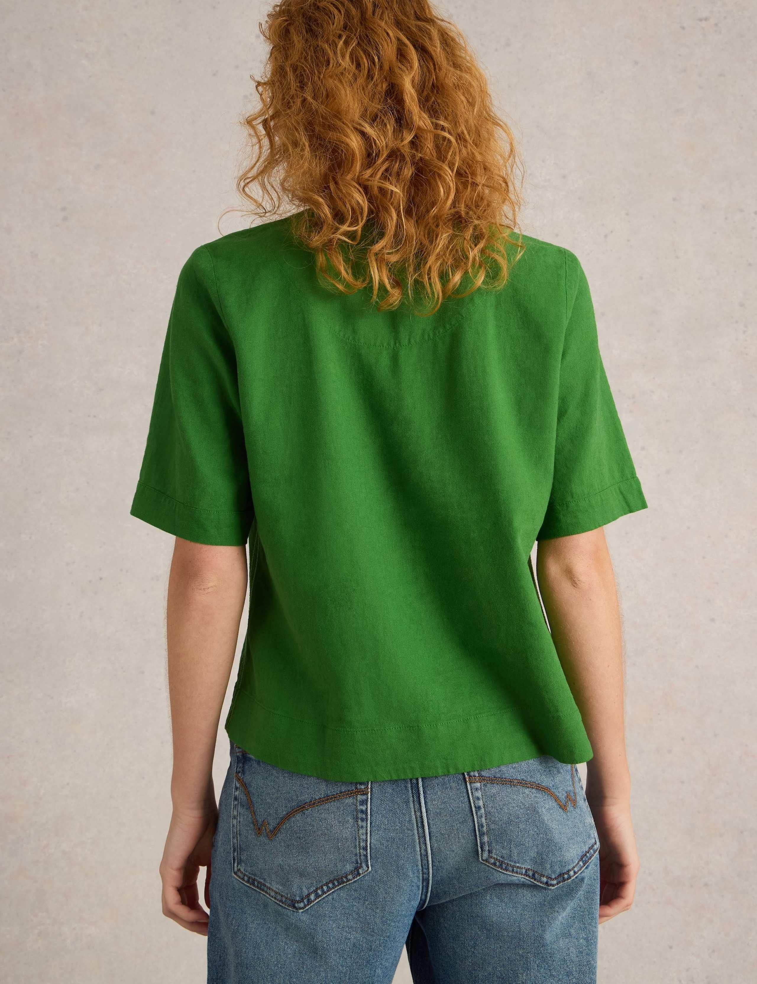 Linen Rich V-Neck Top 4 of 6