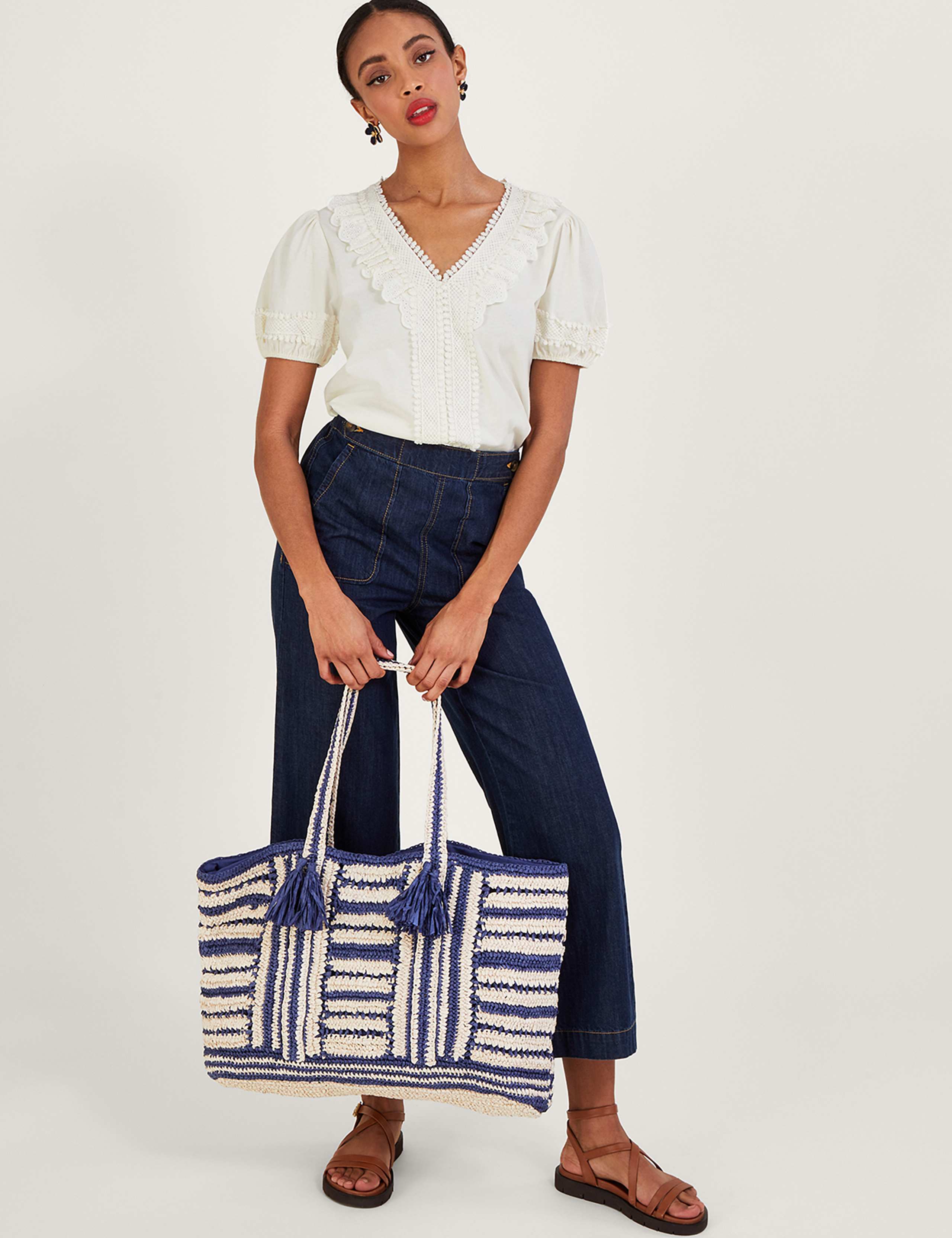 Pure Cotton Lace Detail Top 1 of 5