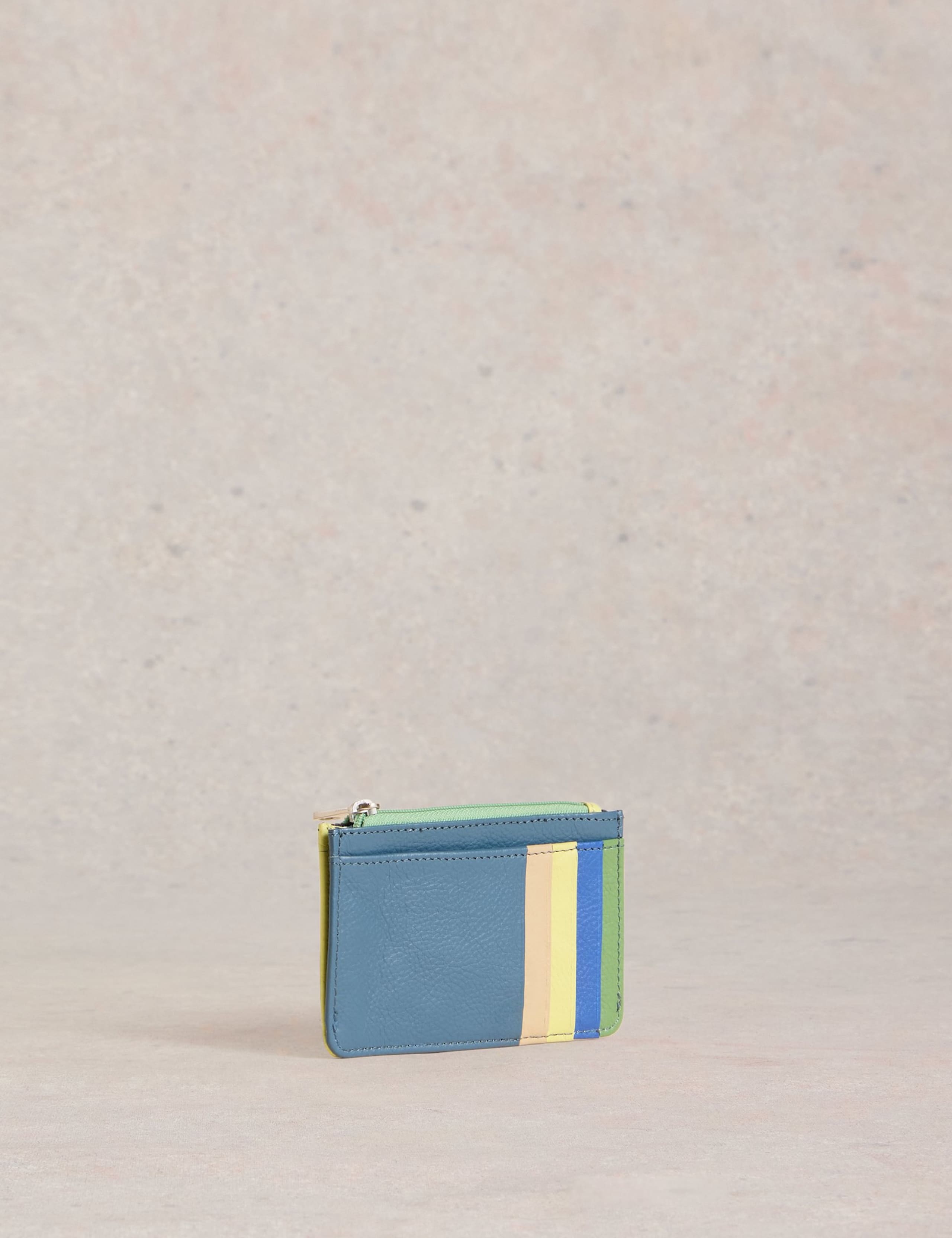 Leather Colour Block Cardholder Purse 2 of 4