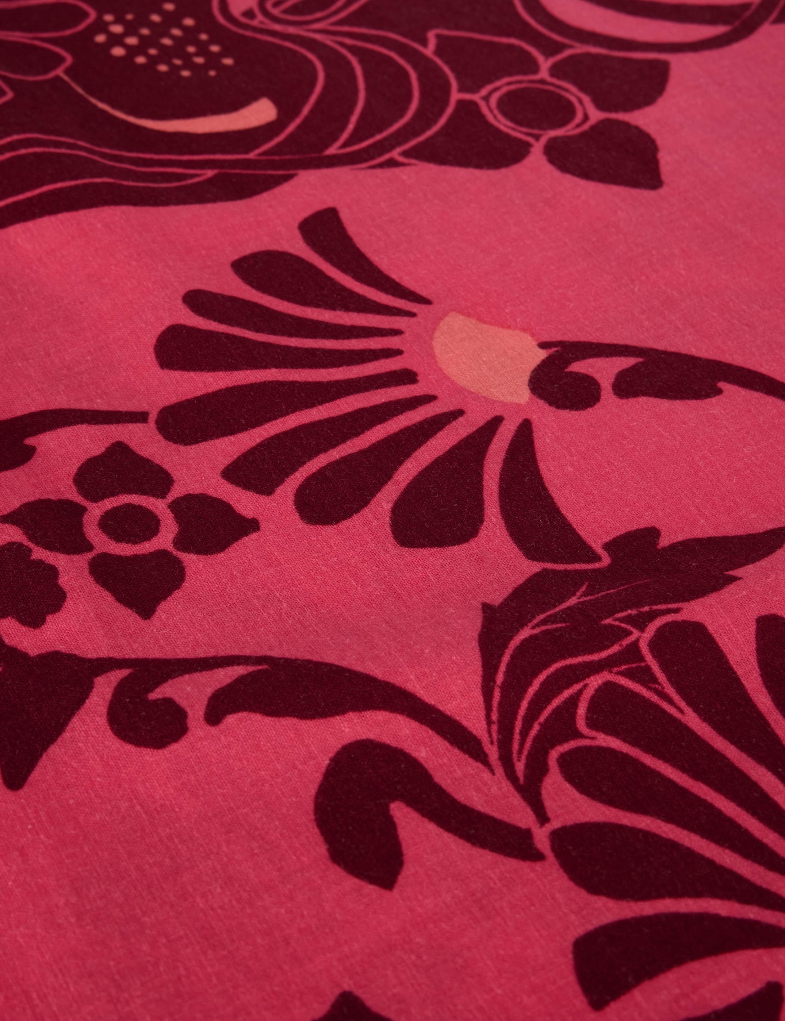 Linen Blend Printed Maxi Waisted Dress 6 of 6