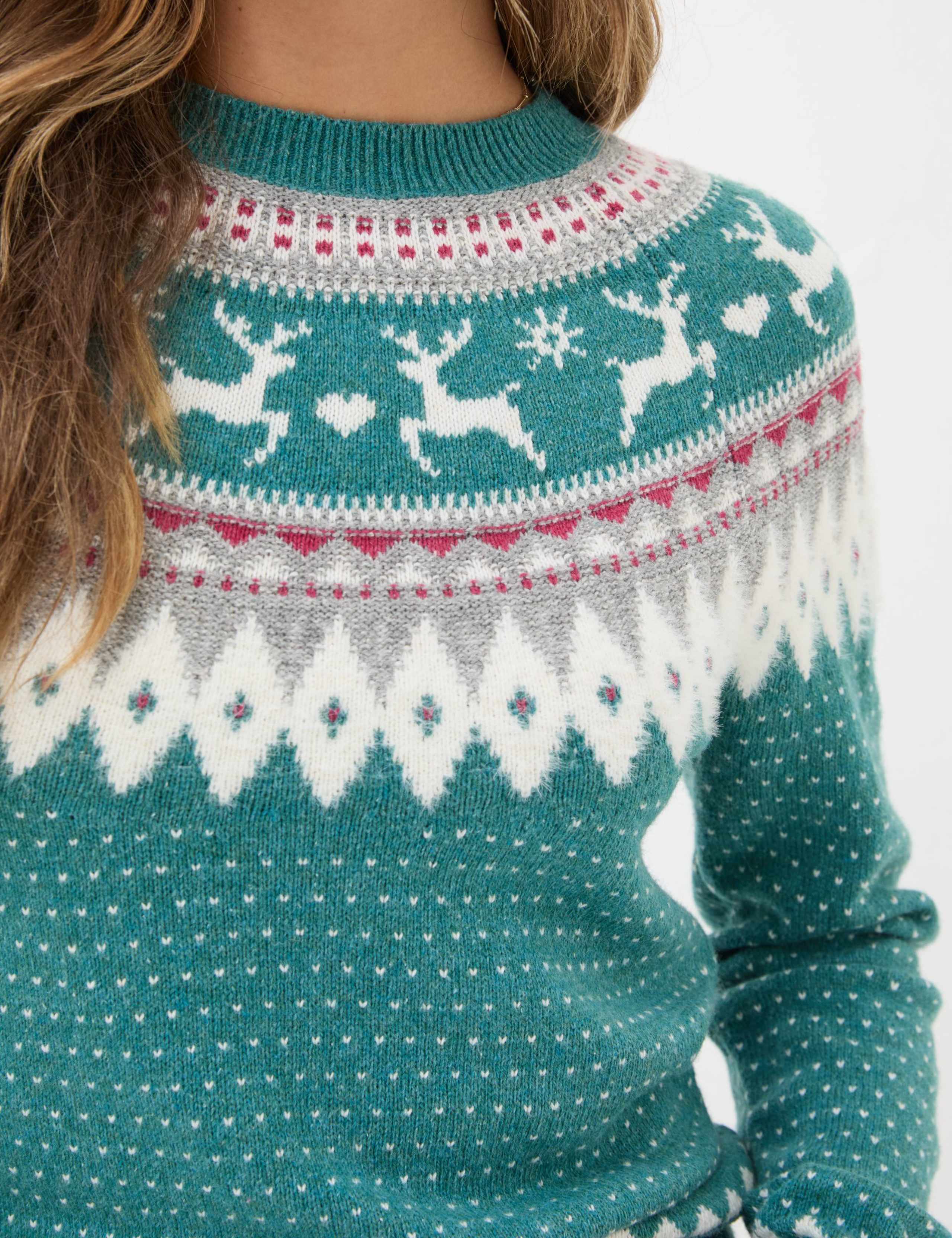 Cotton Rich Fair Isle Jumper with Wool 5 of 6