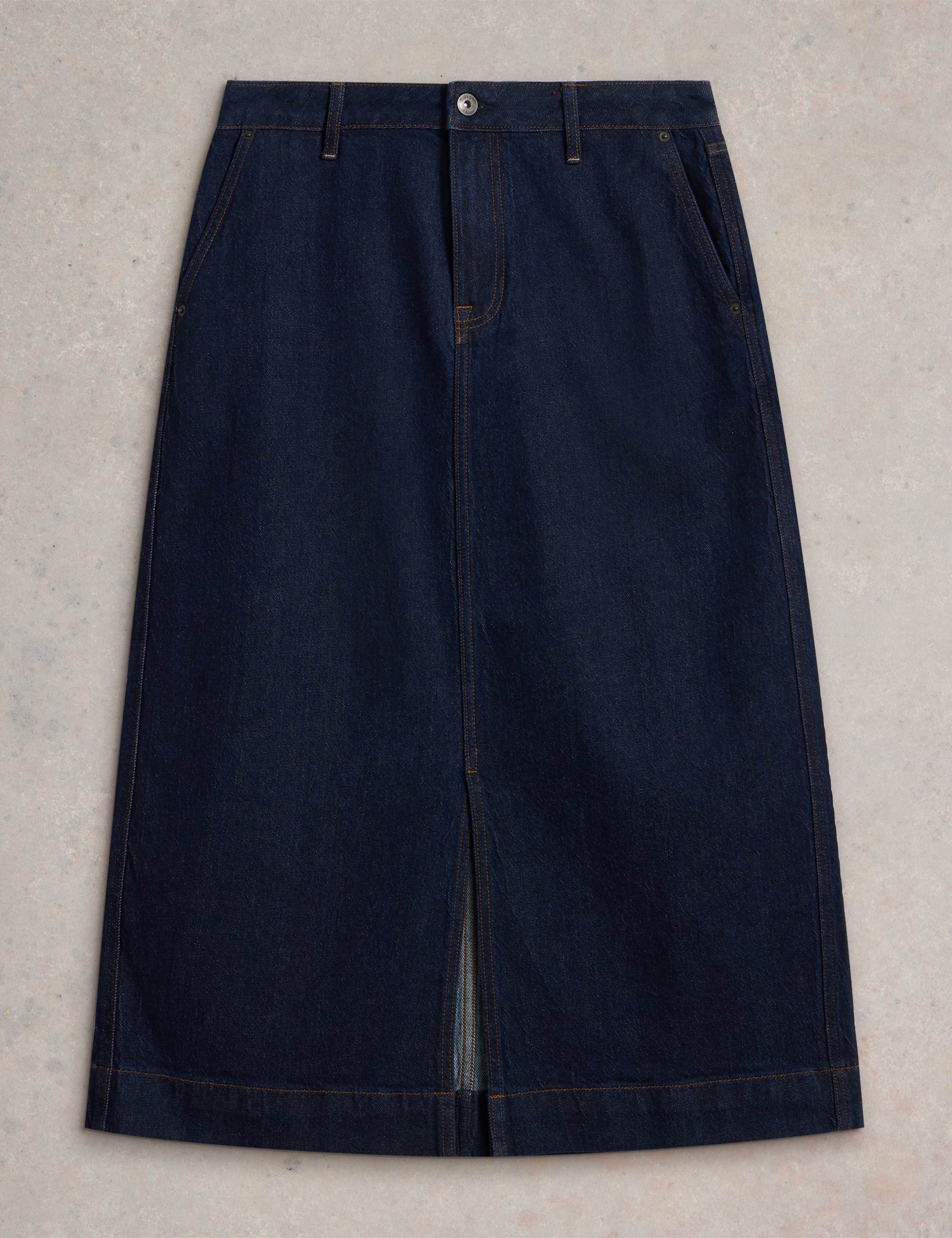 Denim Midi Skirt 2 of 7