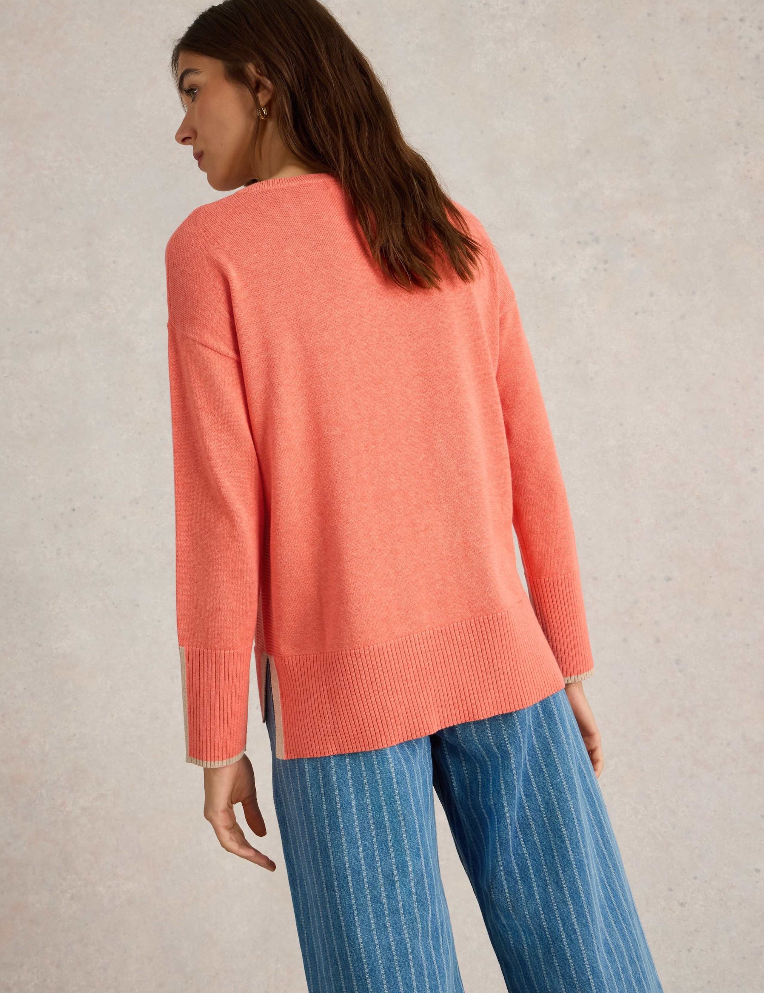 Cotton Blend Crew Neck Jumper 4 of 6