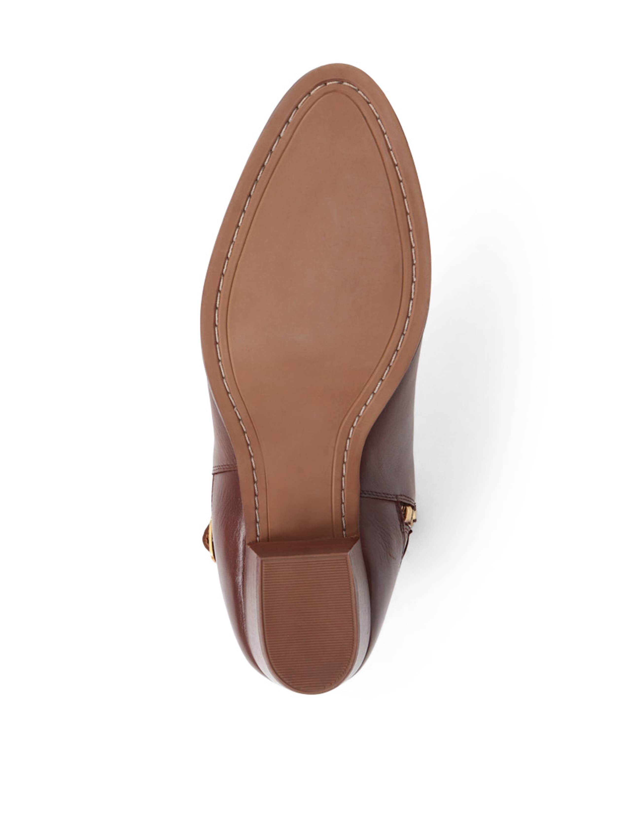 Leather Block Heel Ankle Boots 7 of 7