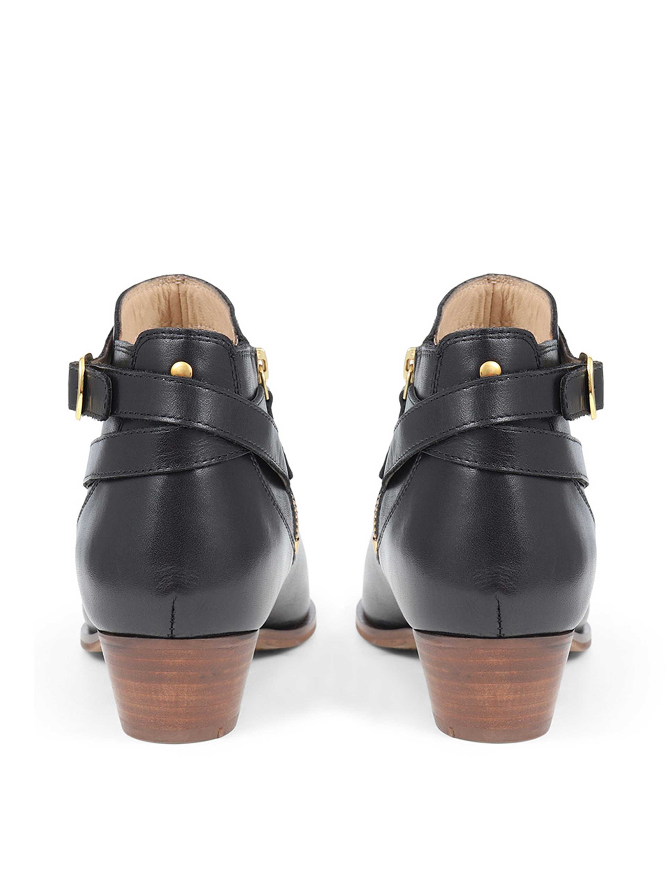 Leather Block Heel Ankle Boots 6 of 6