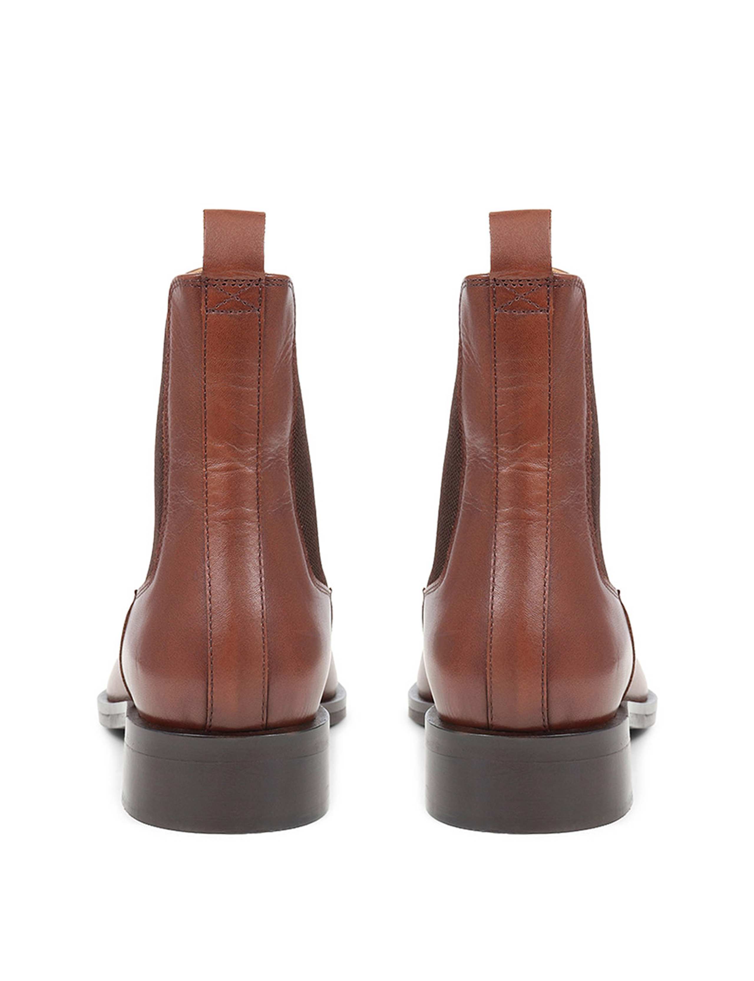 Leather Chelsea Flat Ankle Boots 6 of 7