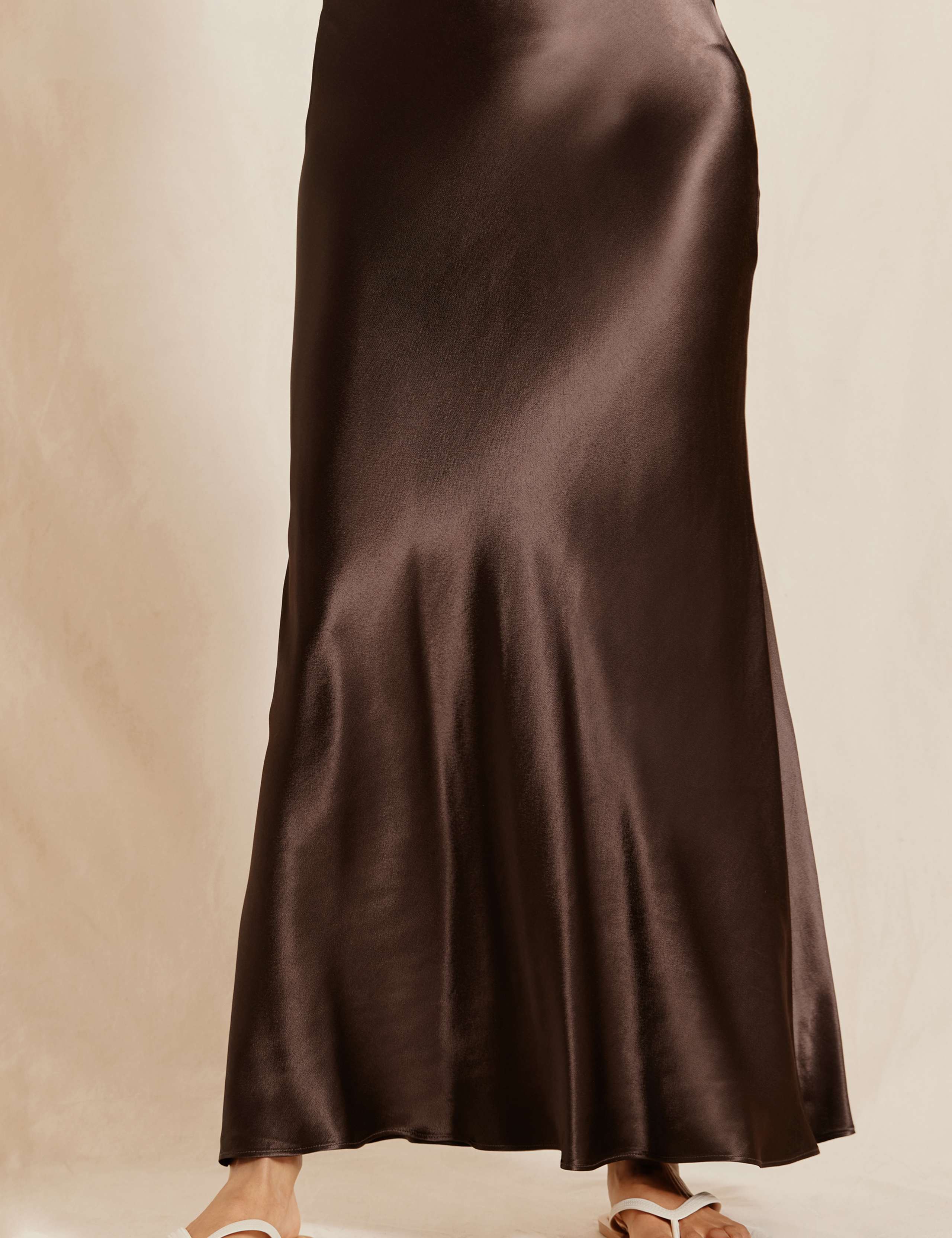 Satin Maxi Column Skirt 2 of 3