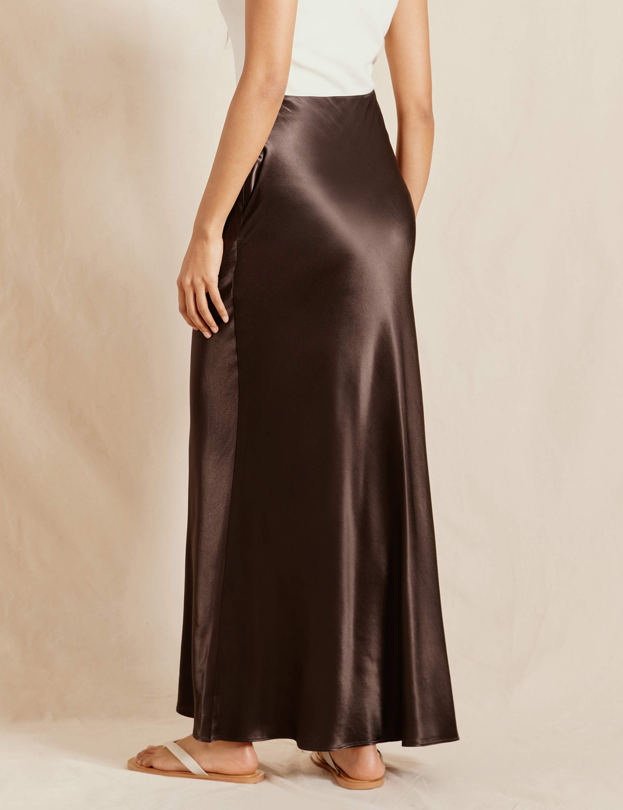 Satin Maxi Column Skirt 3 of 3
