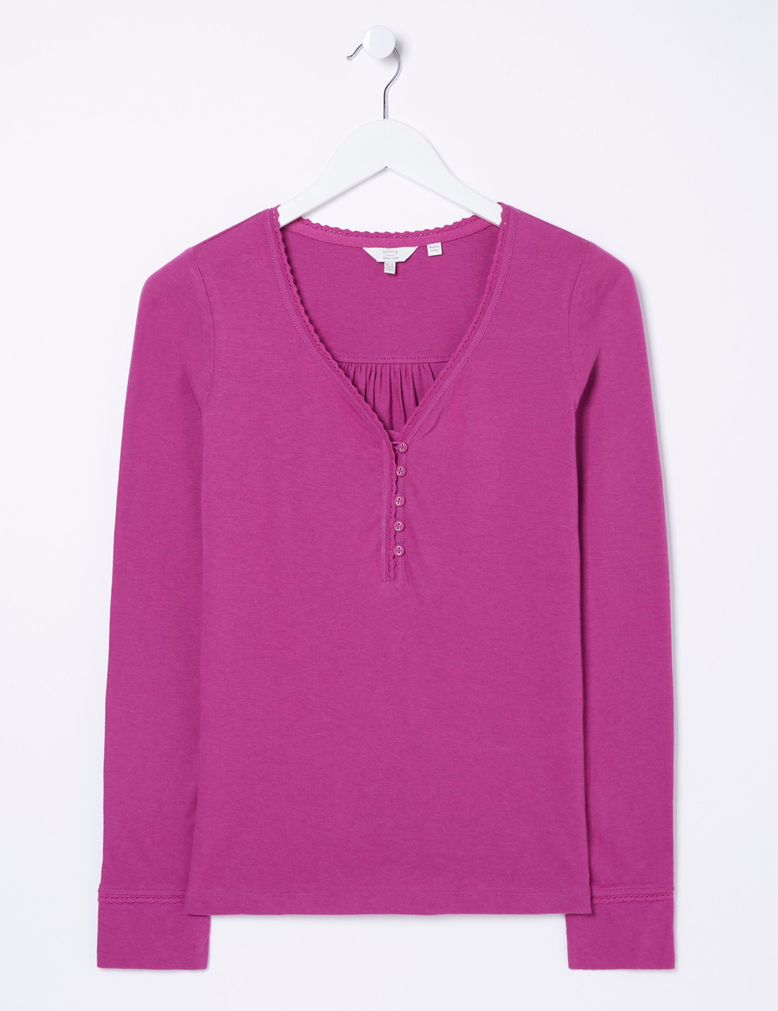 Cotton Modal Henley Pyjama Top 2 of 4