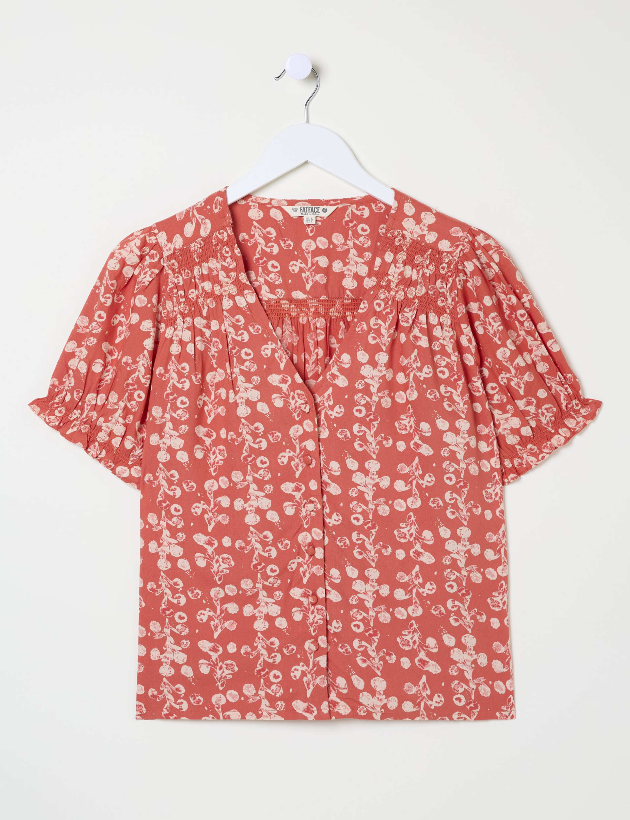 Floral V-Neck Shirred Detail Blouse 2 of 5