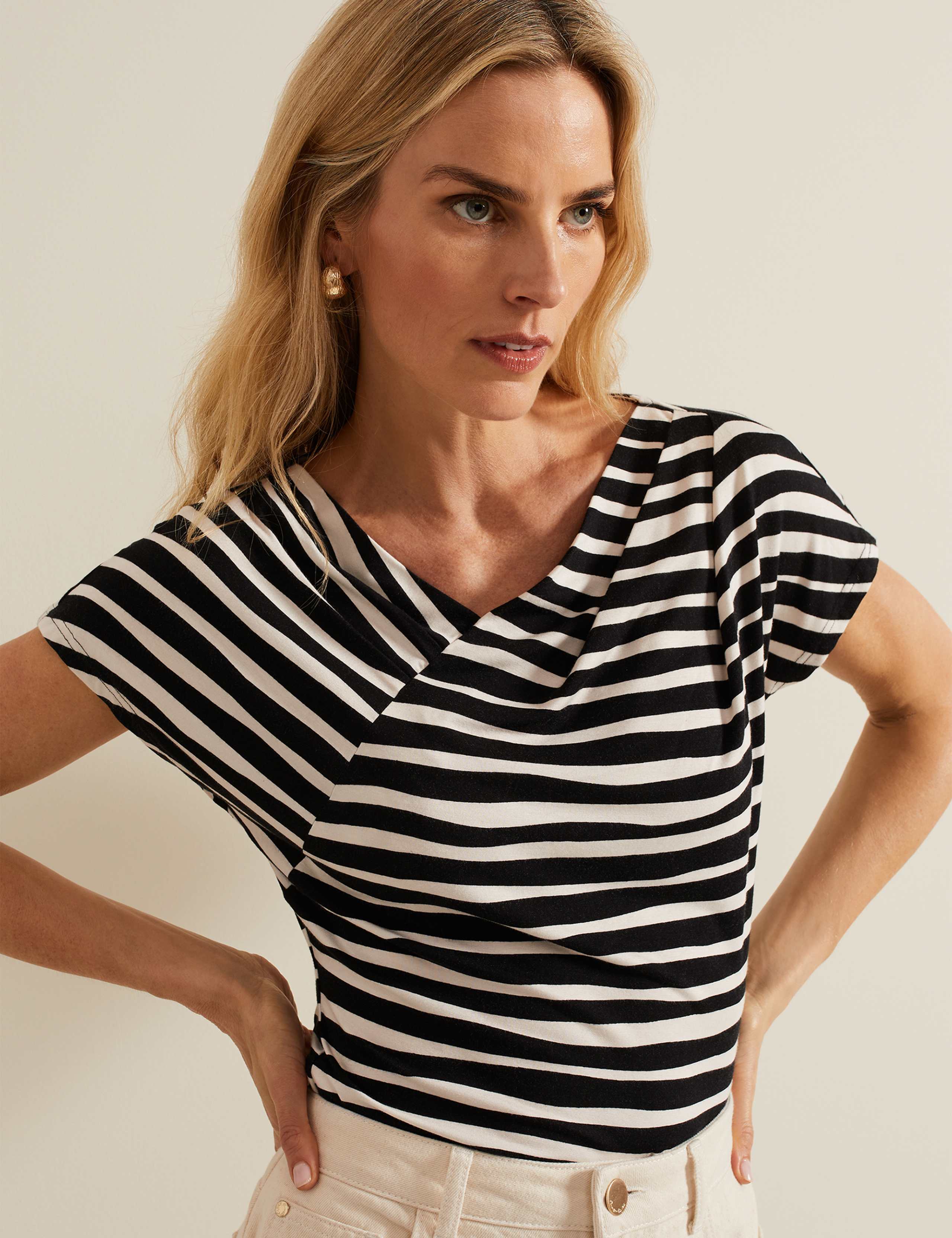 Striped V-Neck Top 5 of 6