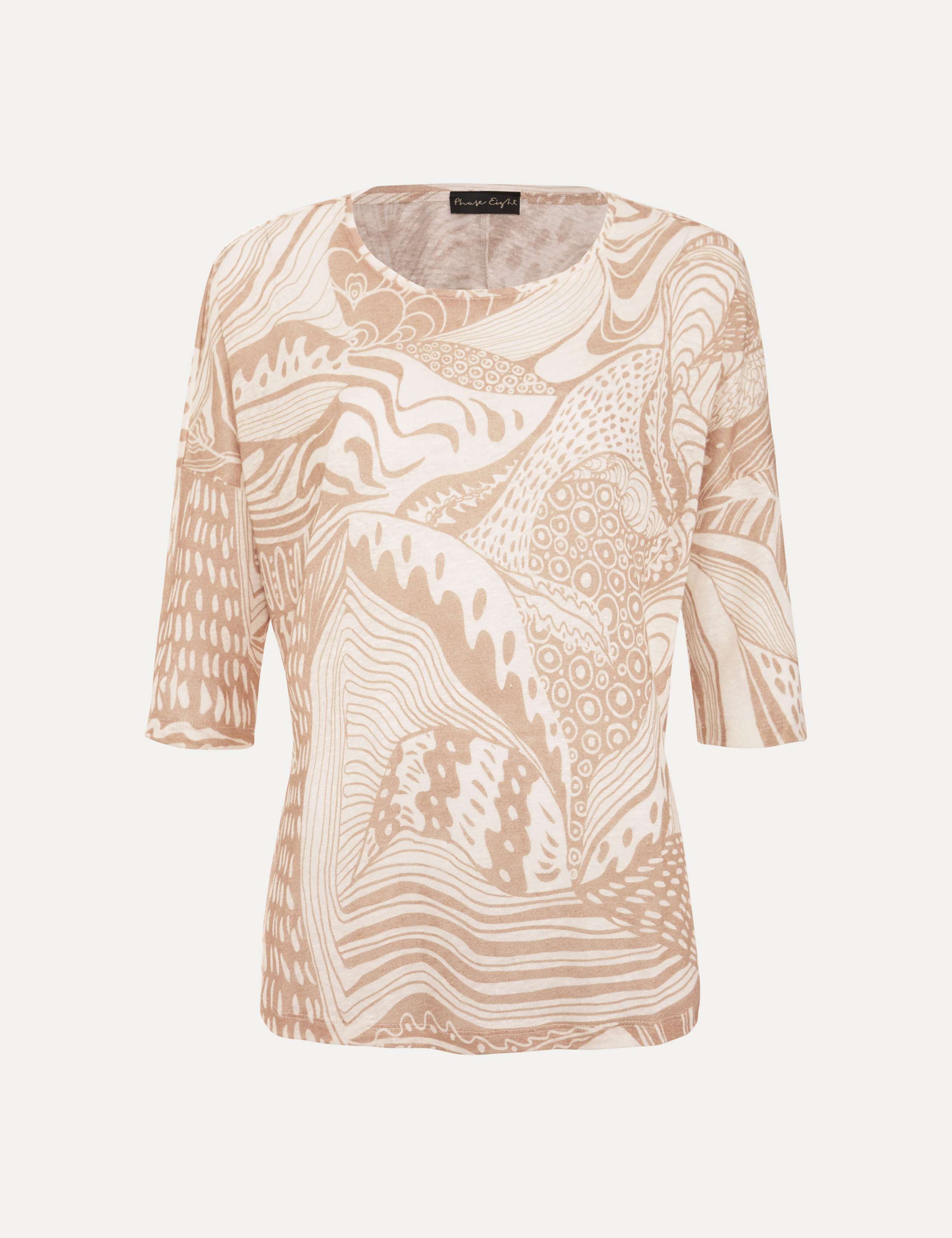 Pure Linen Printed Top 2 of 7