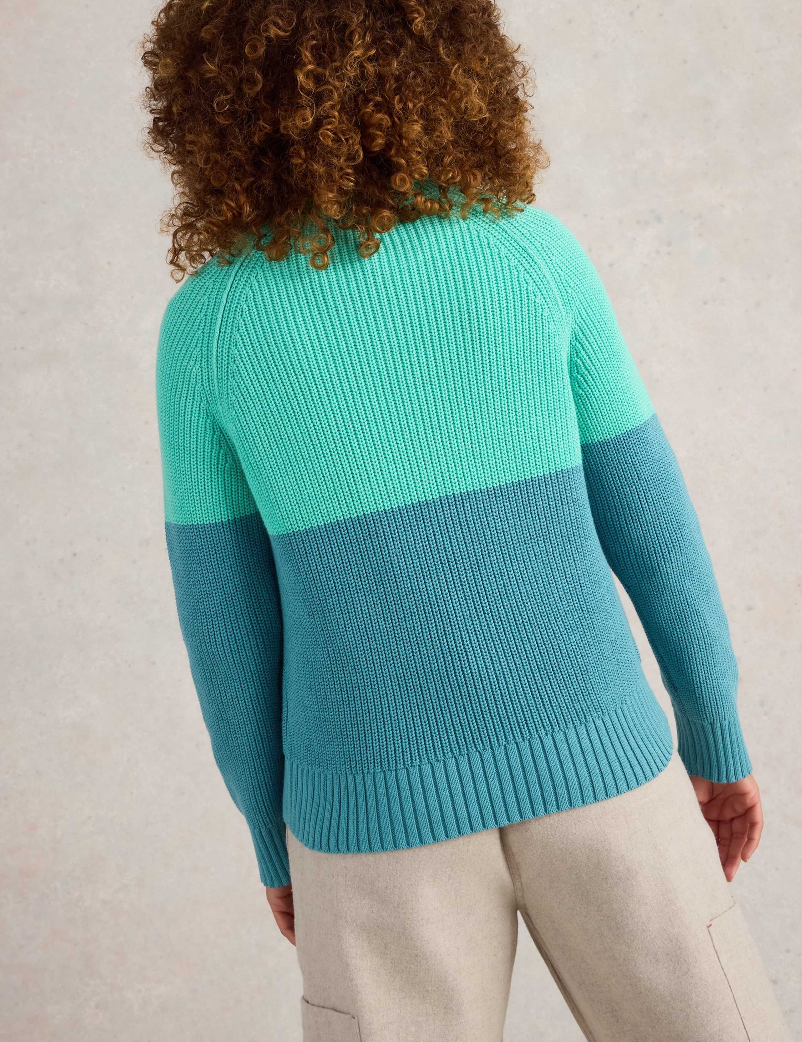 Pure Cotton Textured Crew Neck Jumper 4 of 6