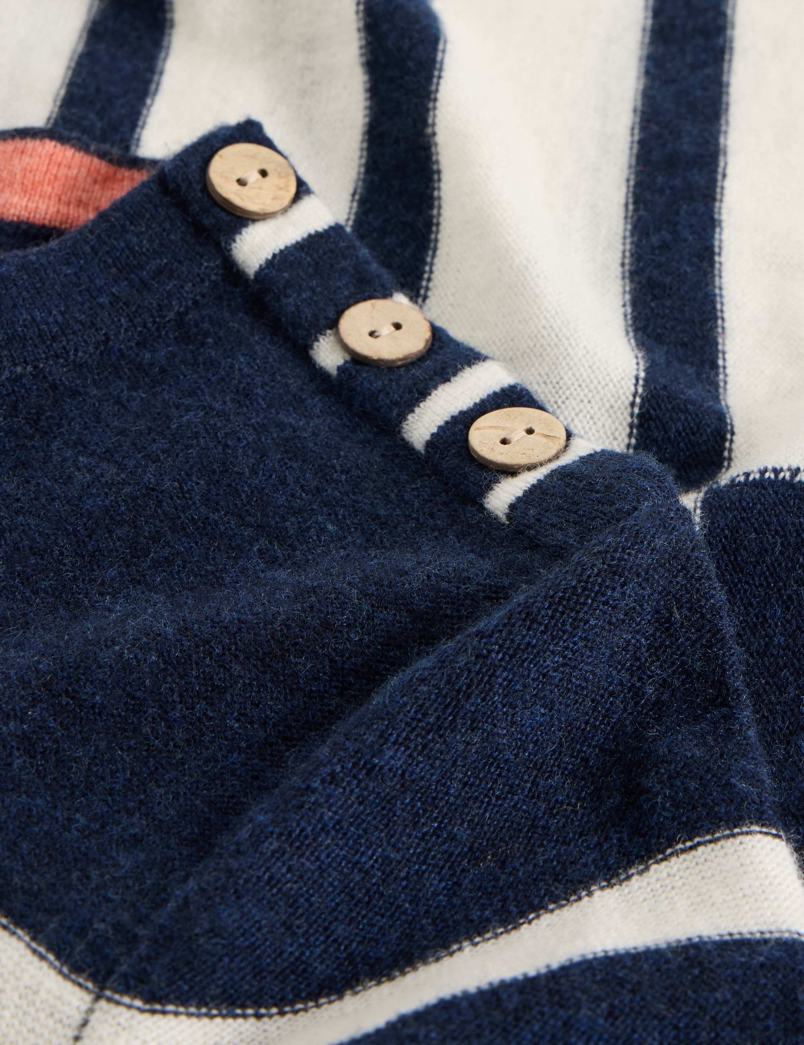 Wool Blend Striped Crew Neck Jumper 6 of 6