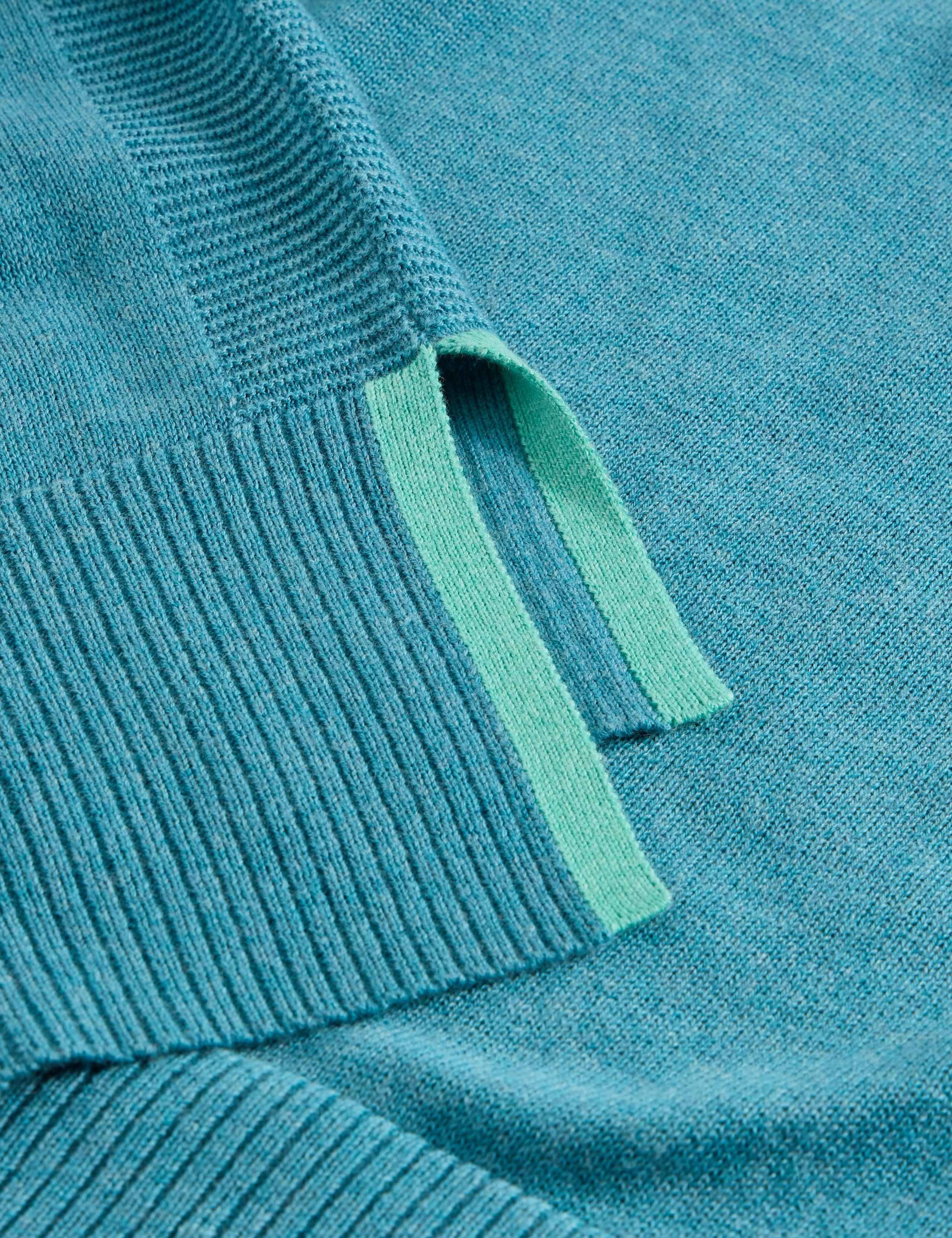 Cotton Rich Crew Neck Stepped Hem Jumper 6 of 6