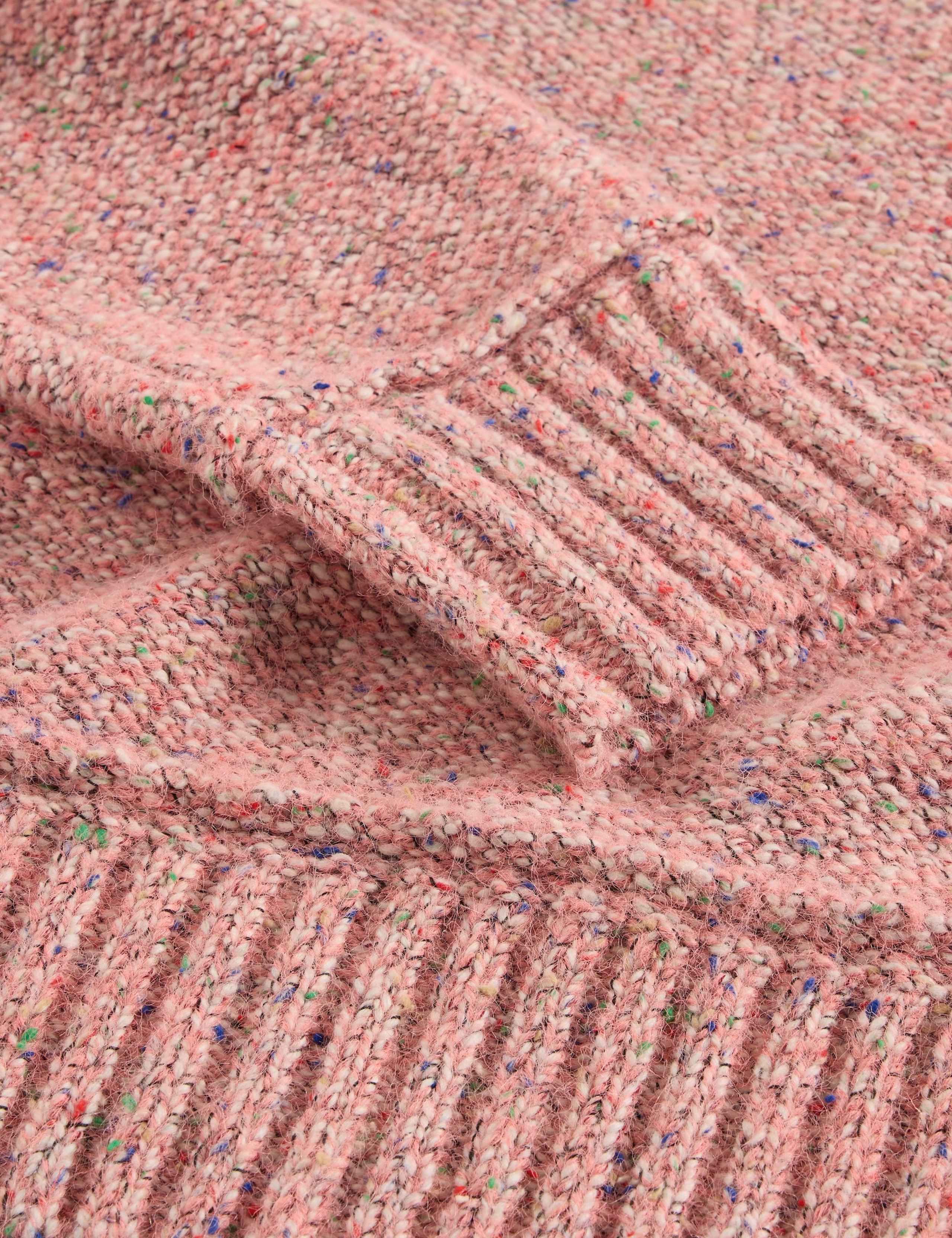 Cotton Rich Textured V-Neck Jumper 6 of 6