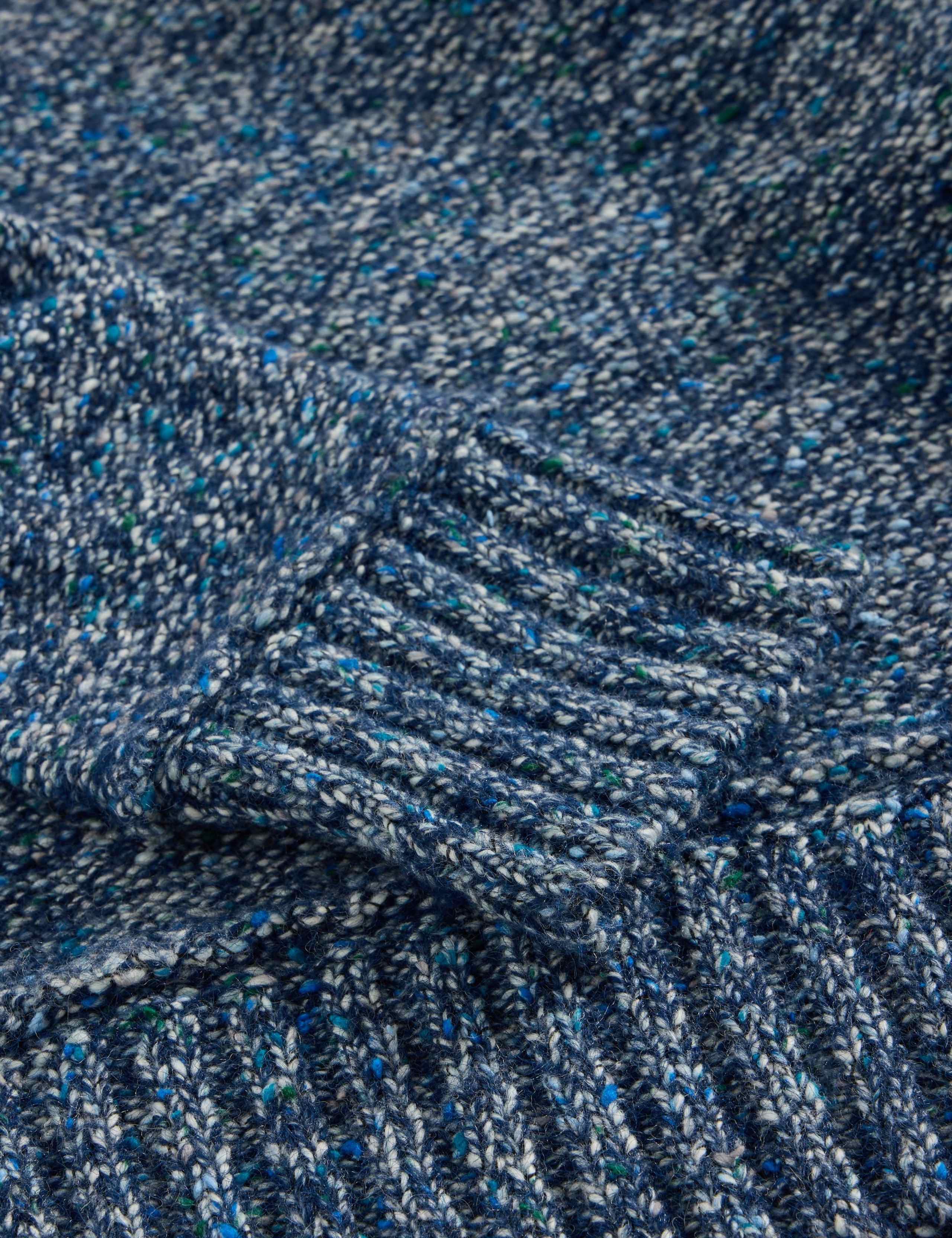 Cotton Rich Textured V-Neck Jumper 6 of 6