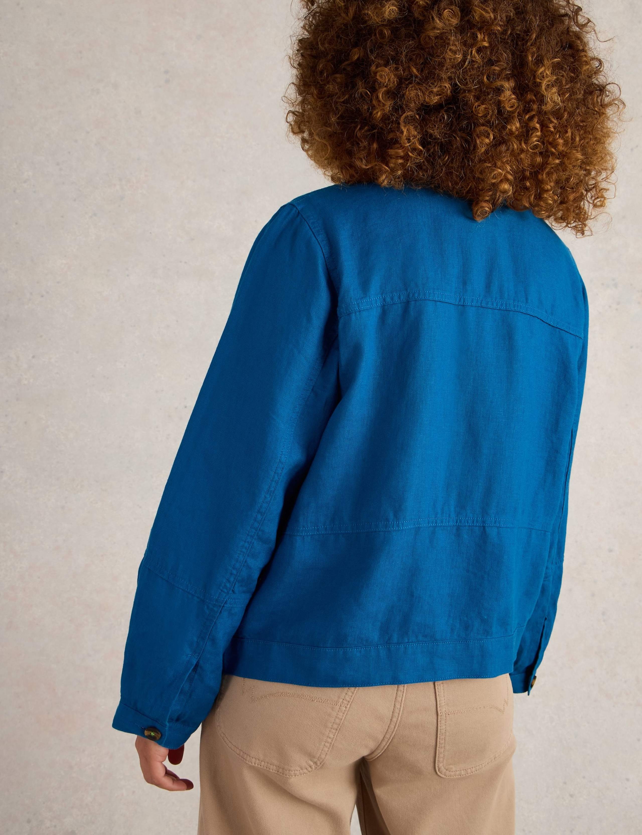 Pure Linen Lightweight Collared Jacket 4 of 6