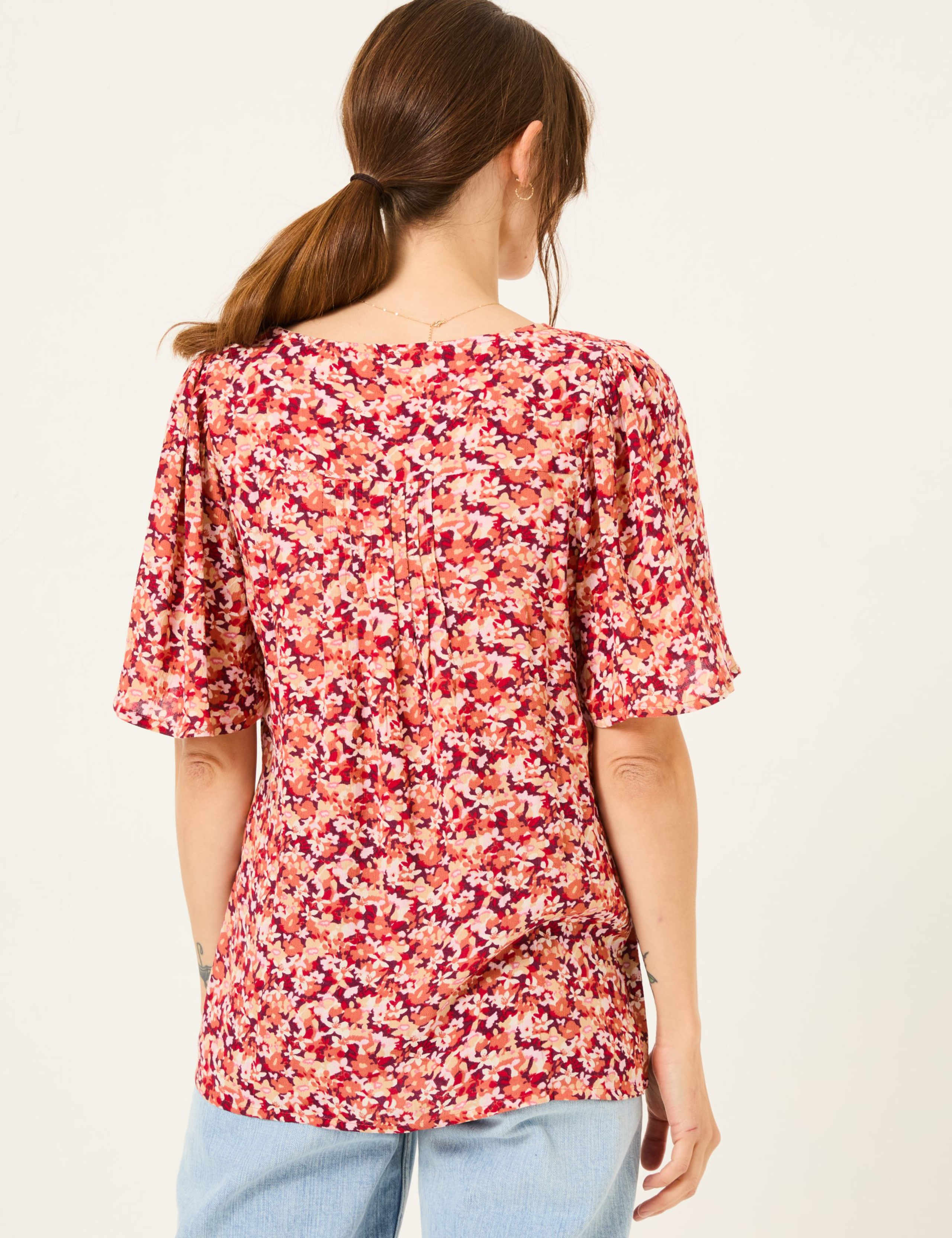 Floral Square Neck Blouse 4 of 6