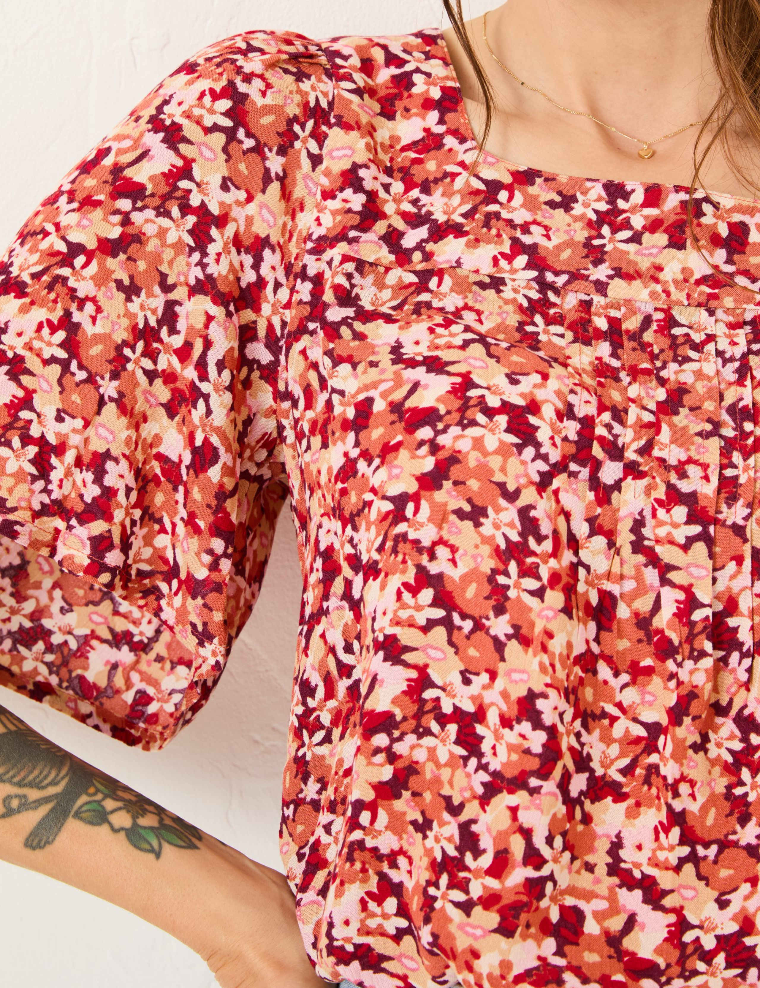 Floral Square Neck Blouse 5 of 6