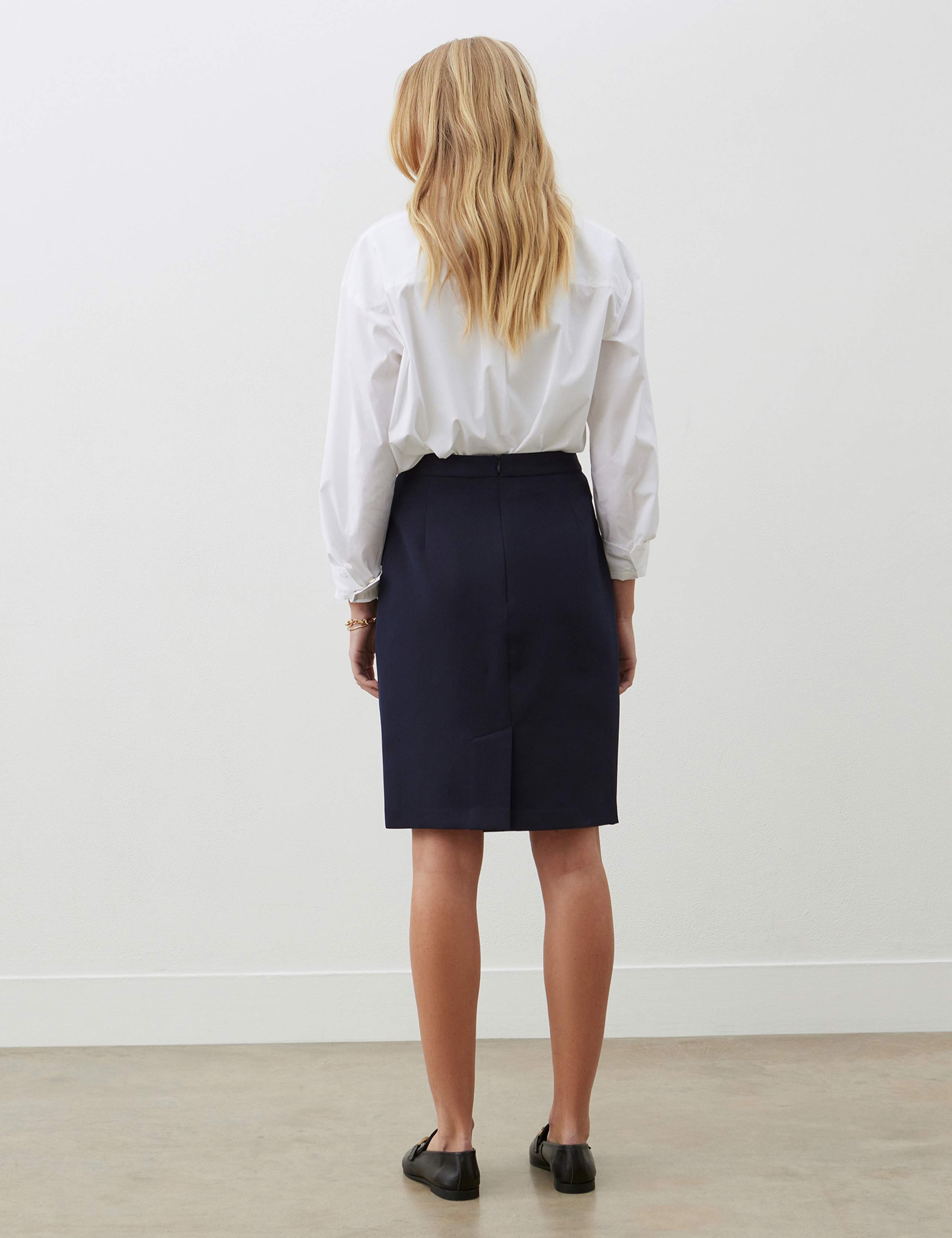 Split Back Knee Length Pencil Skirt 3 of 4