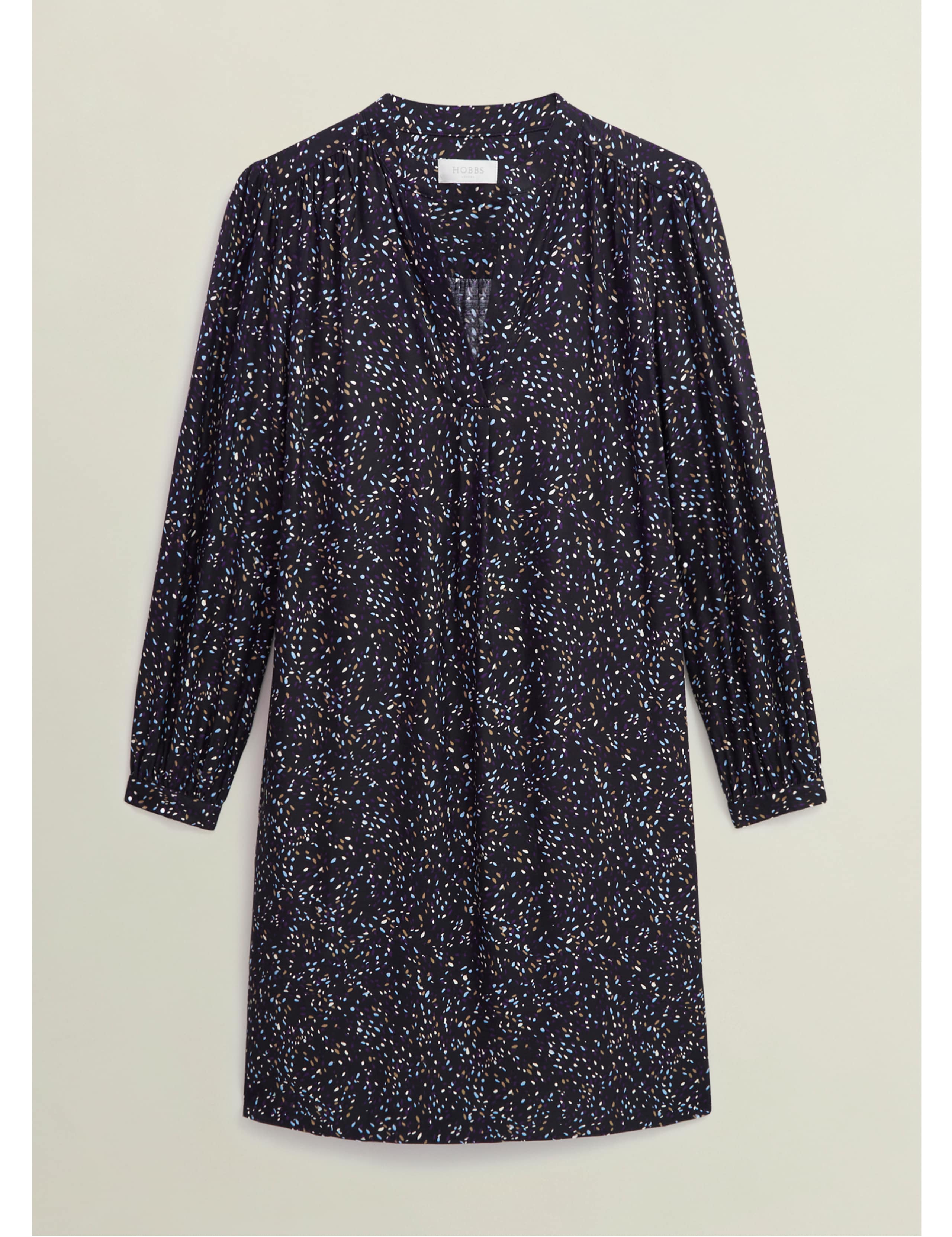 Jersey Printed V-Neck Knee Length Shift Dress 2 of 7