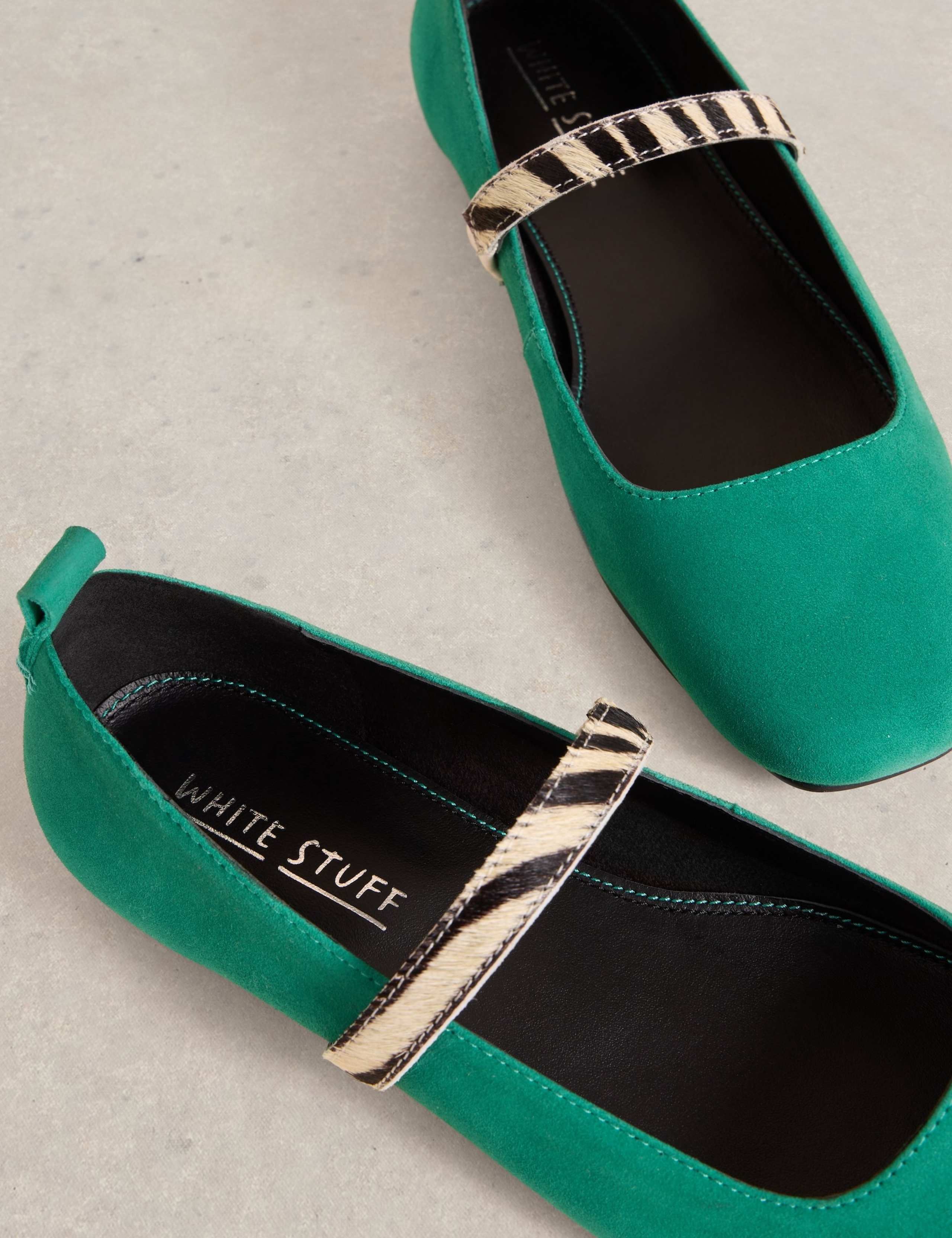 Leather Square Toe Ballerina Slippers 4 of 4