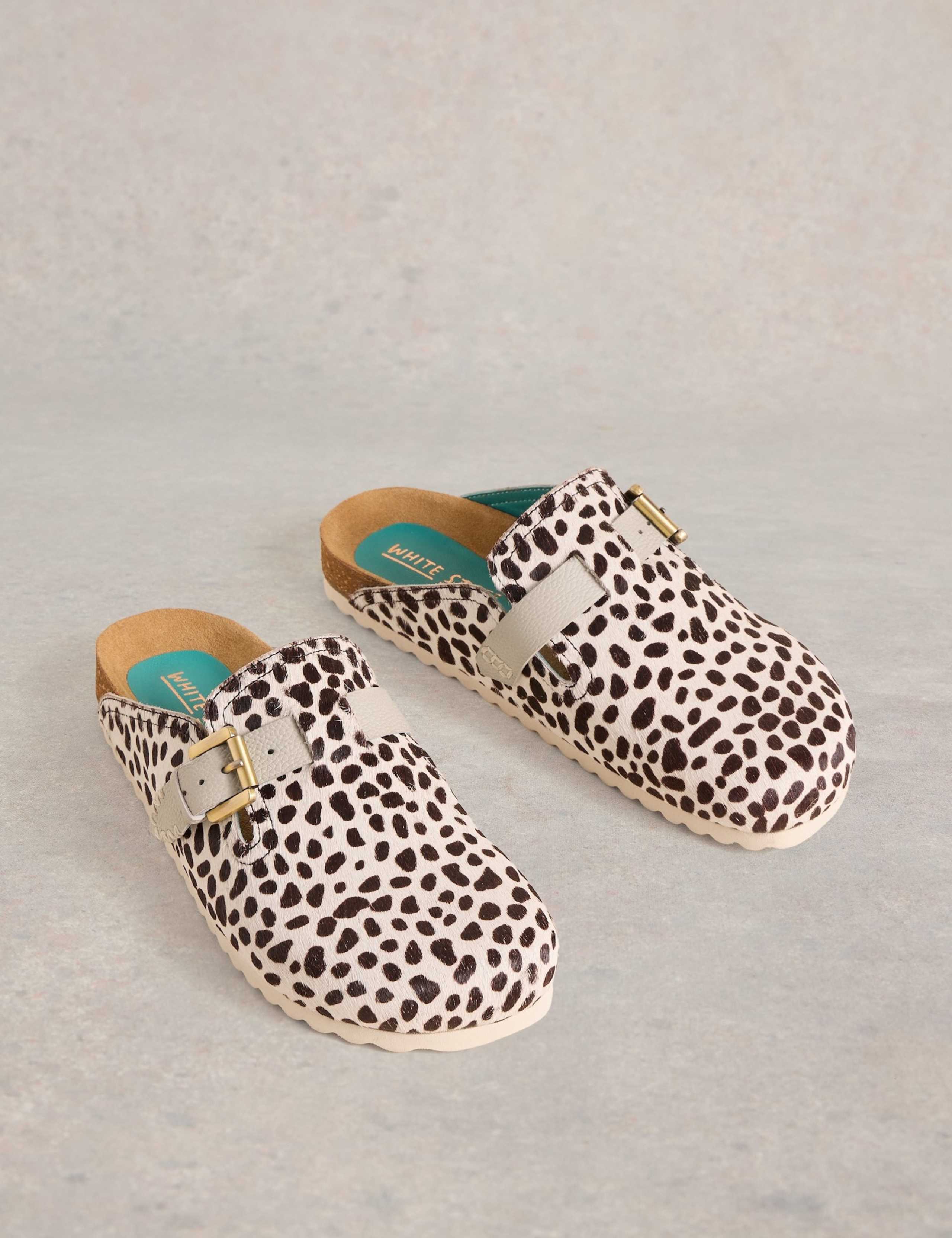 Suede Animal Print Mules 2 of 4