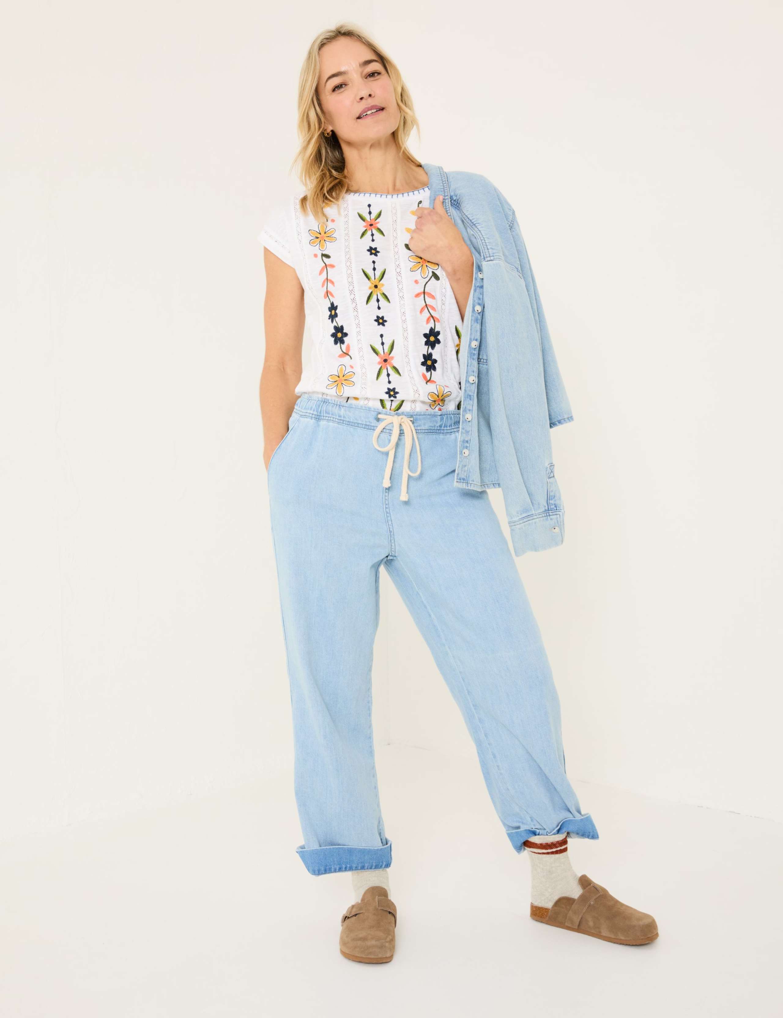 Cotton Rich Embroidered T-Shirt 3 of 6