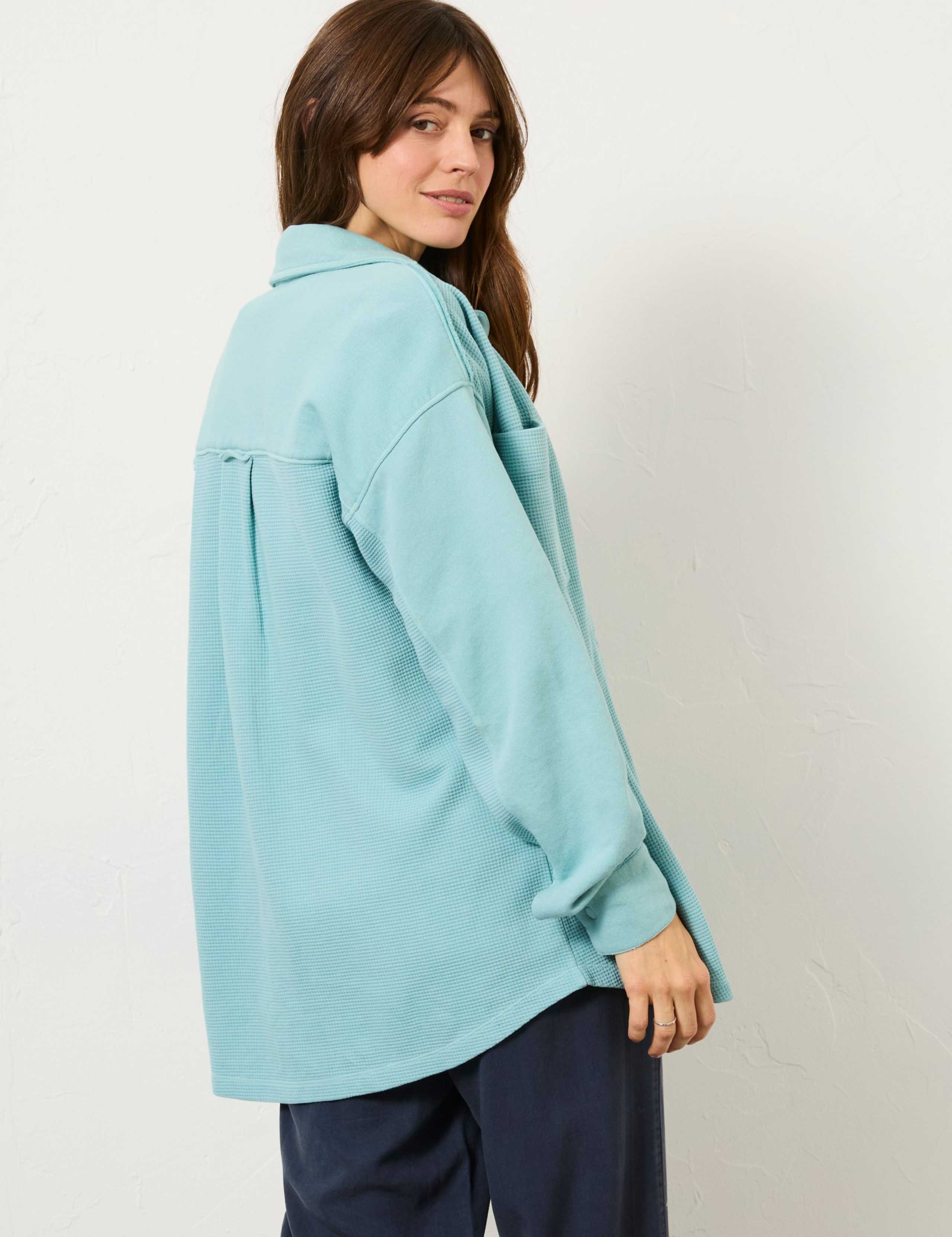 Pure Cotton Waffle Collared Shirt 4 of 6