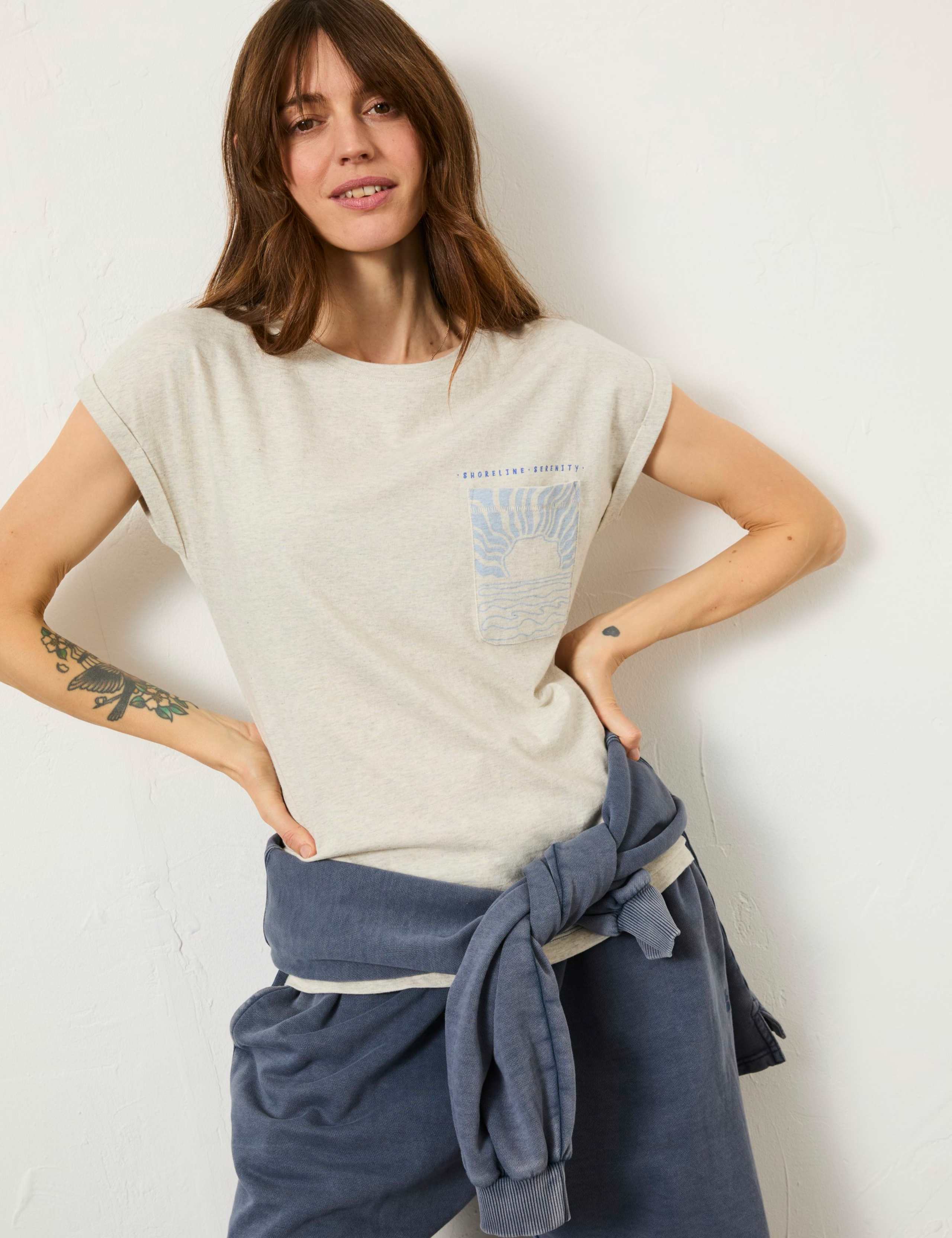 Pure Cotton Slogan T-Shirt 3 of 5