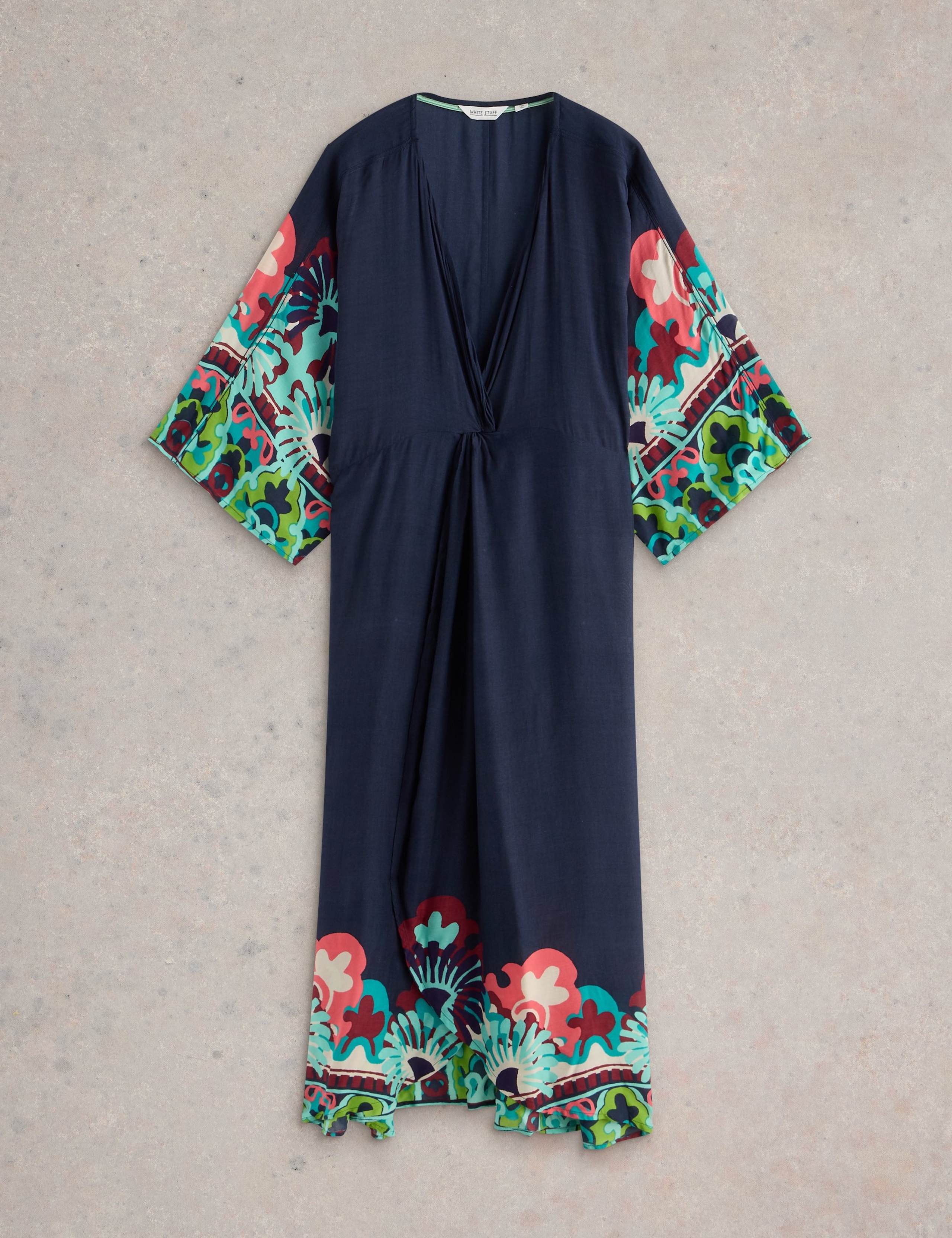 Printed V-Neck Midaxi Kimono 2 of 7