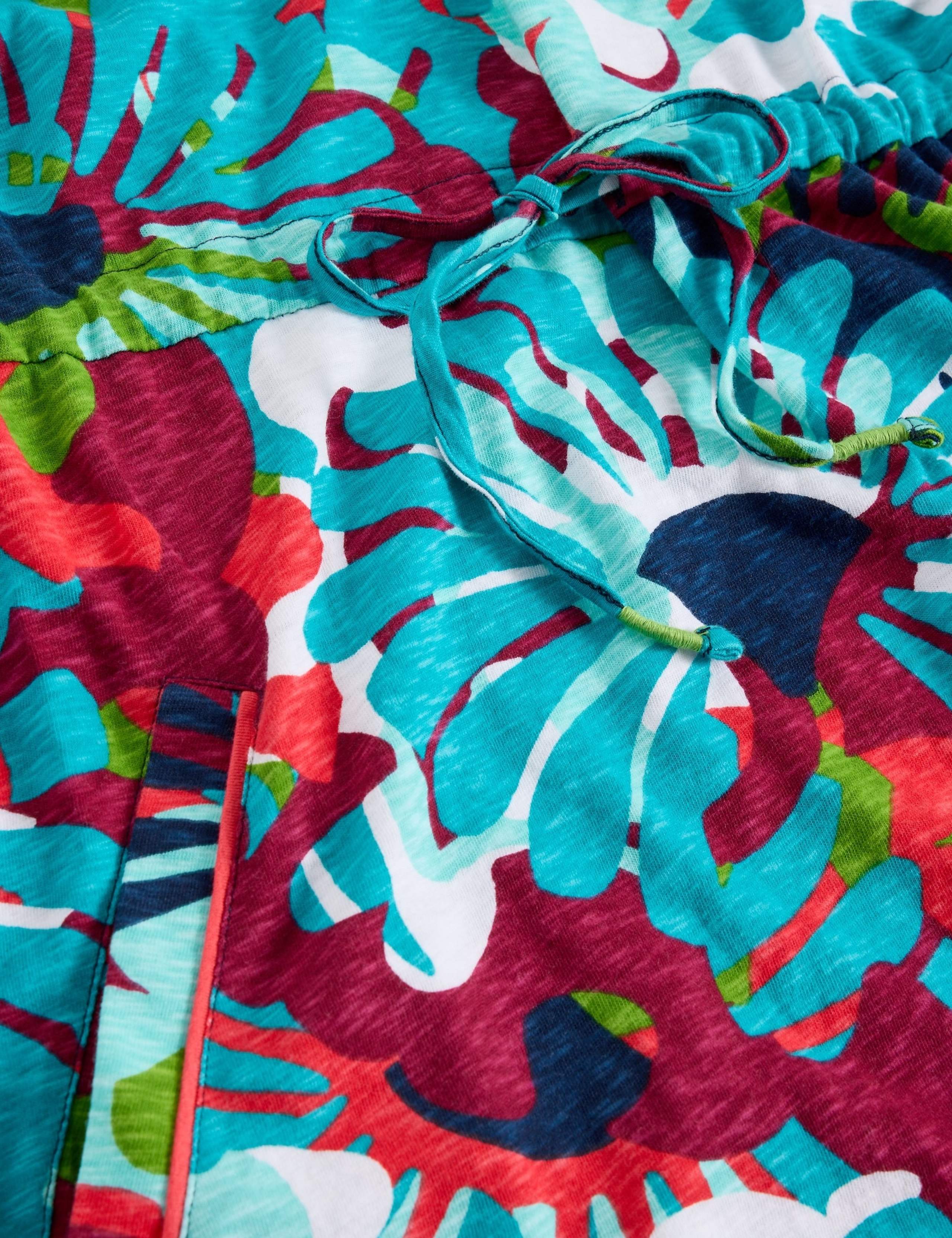 Pure Cotton Printed V-Neck Midi Beach Dress 10 of 10