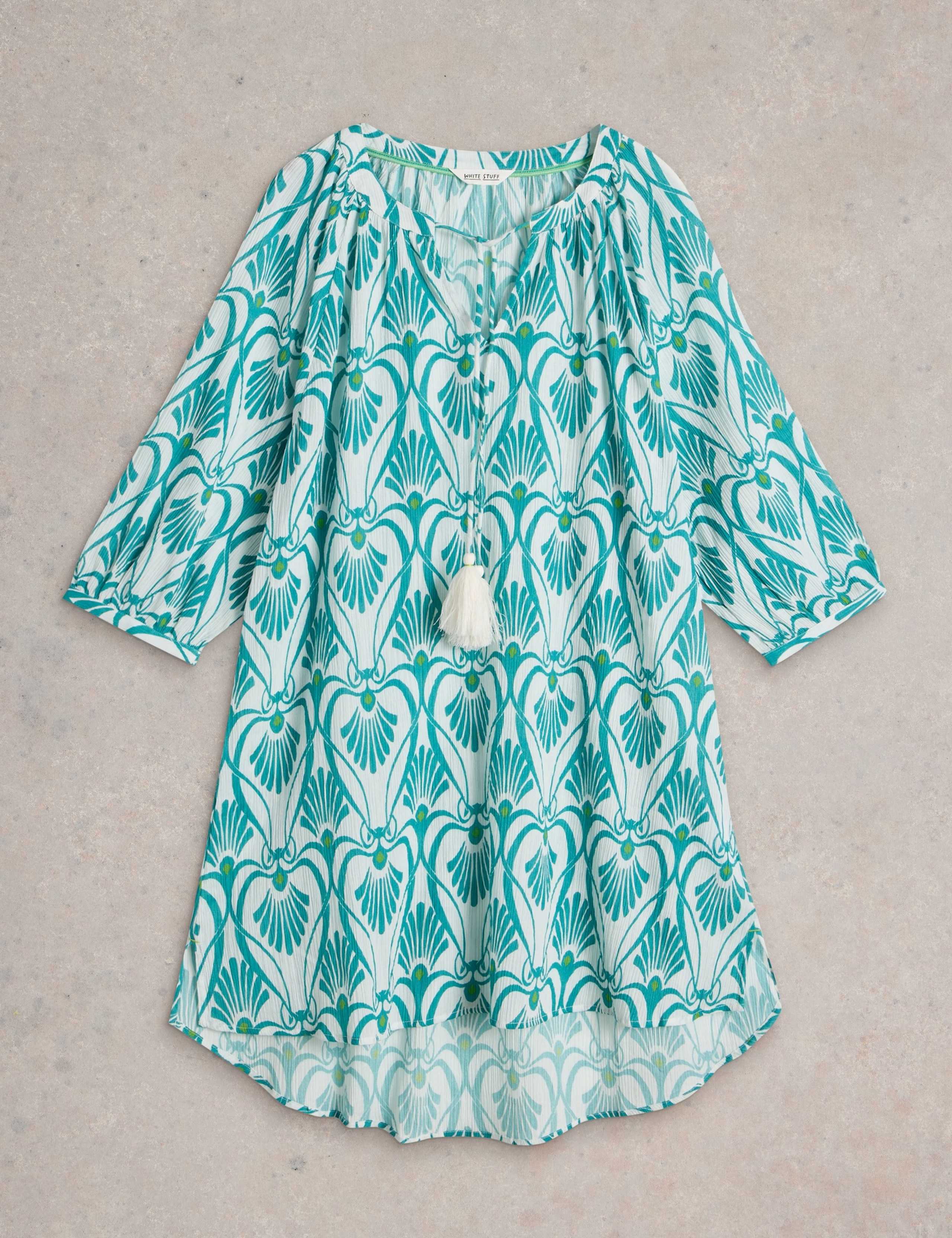 Pure Cotton Printed Kaftan Beach Dress 2 of 7