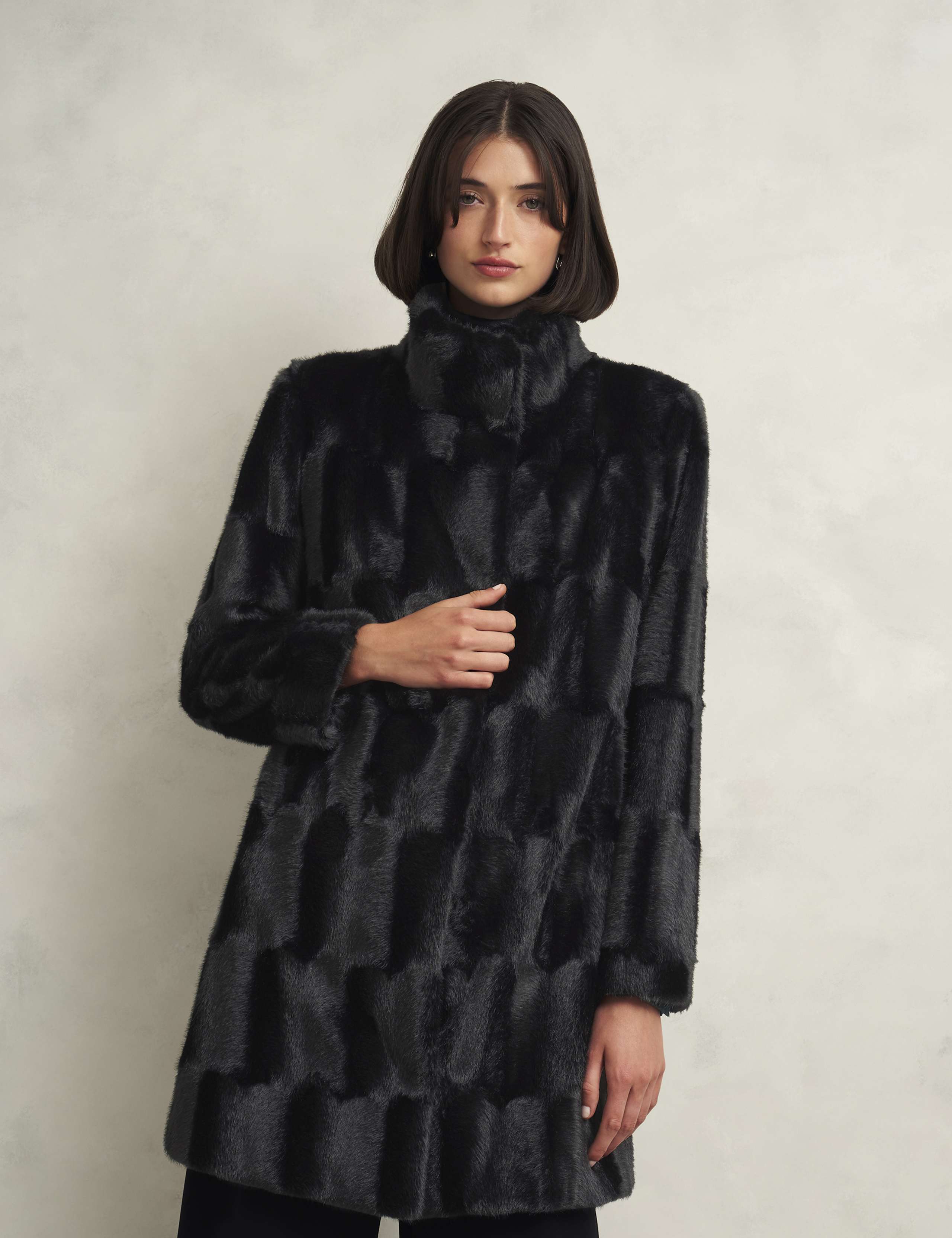 Faux Fur Longline Coat 1 of 6