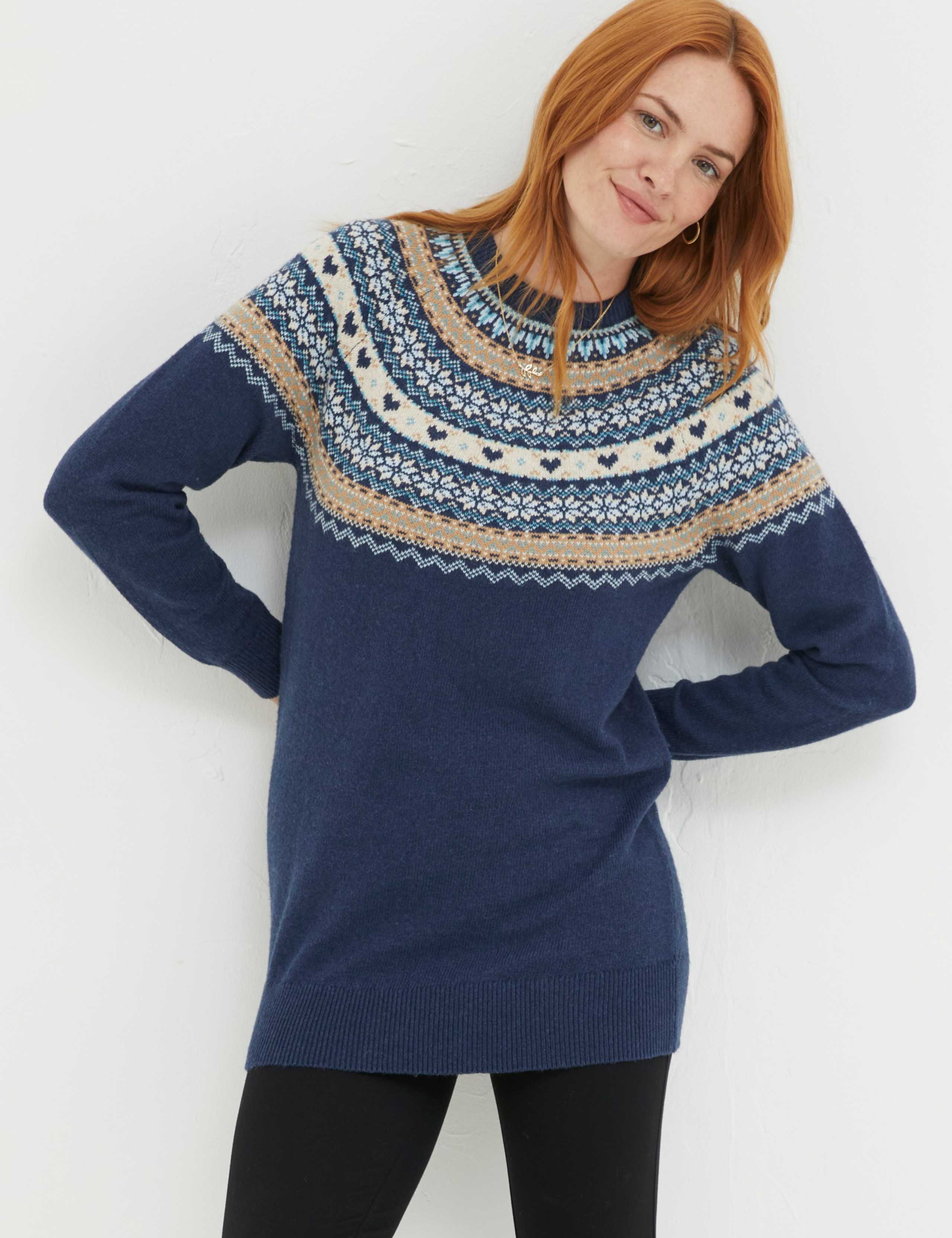 Cotton Rich Fair Isle Knitted Top 1 of 5