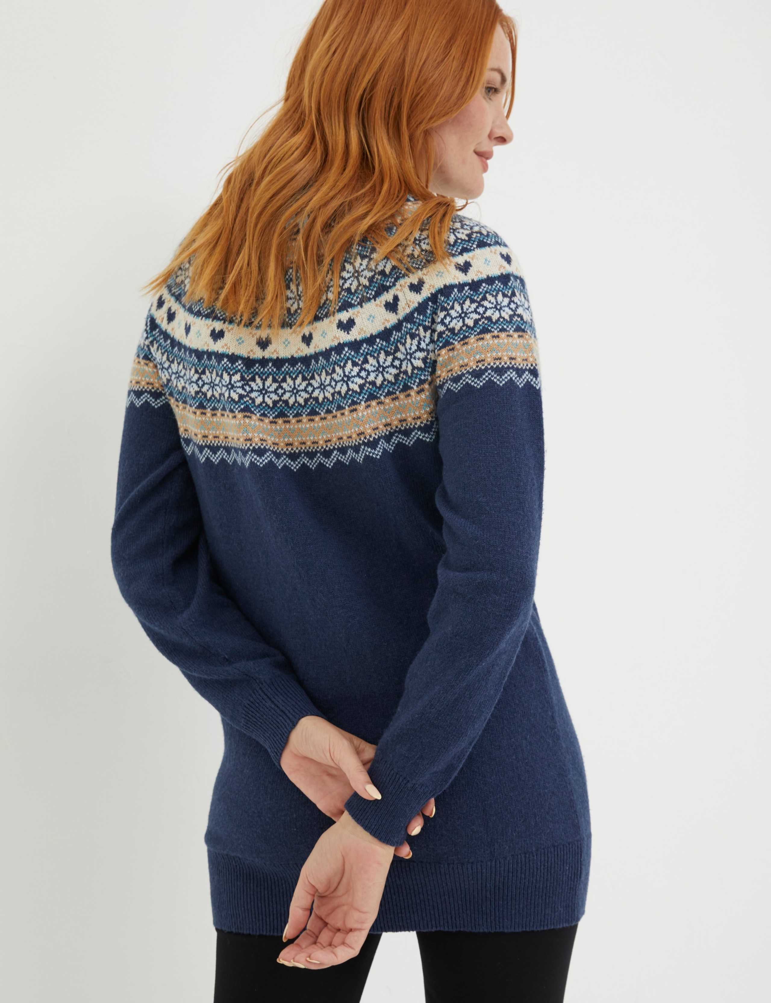 Cotton Rich Fair Isle Knitted Top 3 of 5