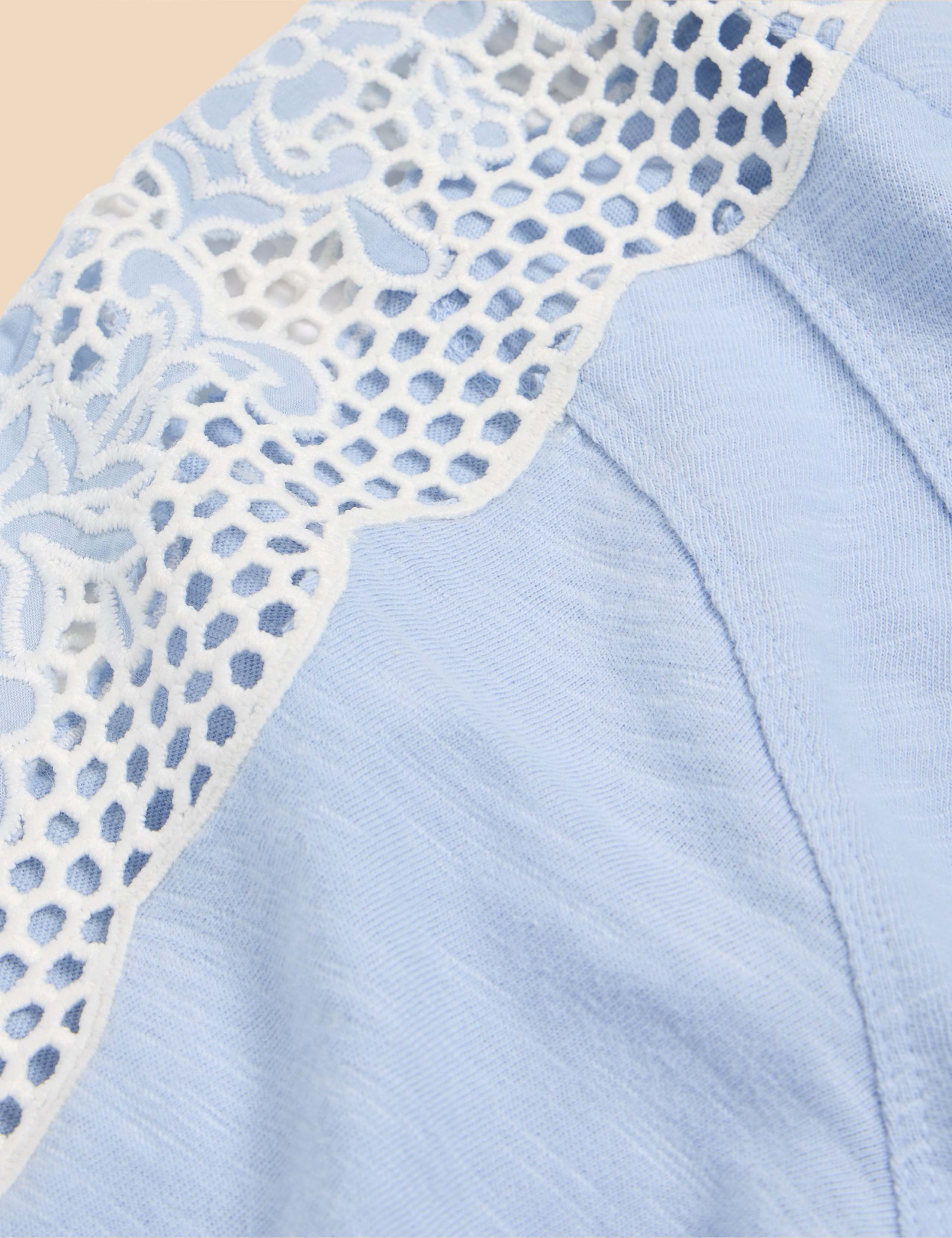 Pure Cotton Tie Hem Round Neck Top 6 of 6